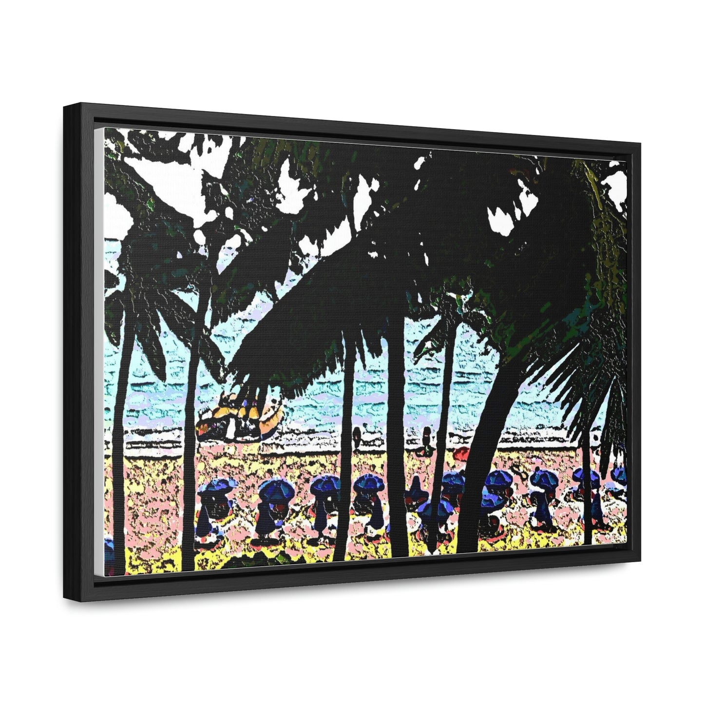 Gallery Canvas Wraps, Horizontal Frame ... "A Beautiful Beach Amongst The Palms" ... The Outrigger Waikiki, Honolulu, Oahu ... Original Works ...