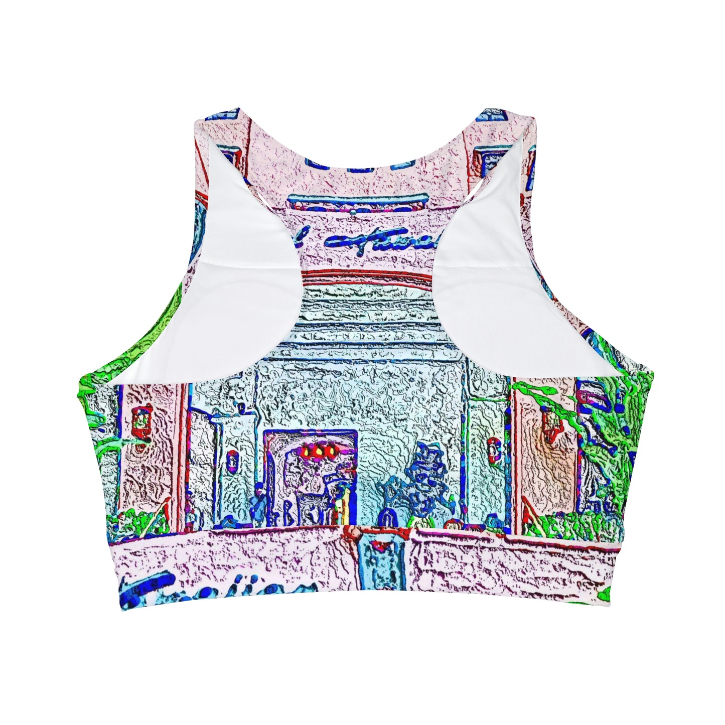 High Neck Crop Bikini Top ... "La Grande Entree" At: 'The Pink Palace' ... The Royal Hawai'ian ... Honolulu, HI ... '27Oct2014' ... Original Works ...