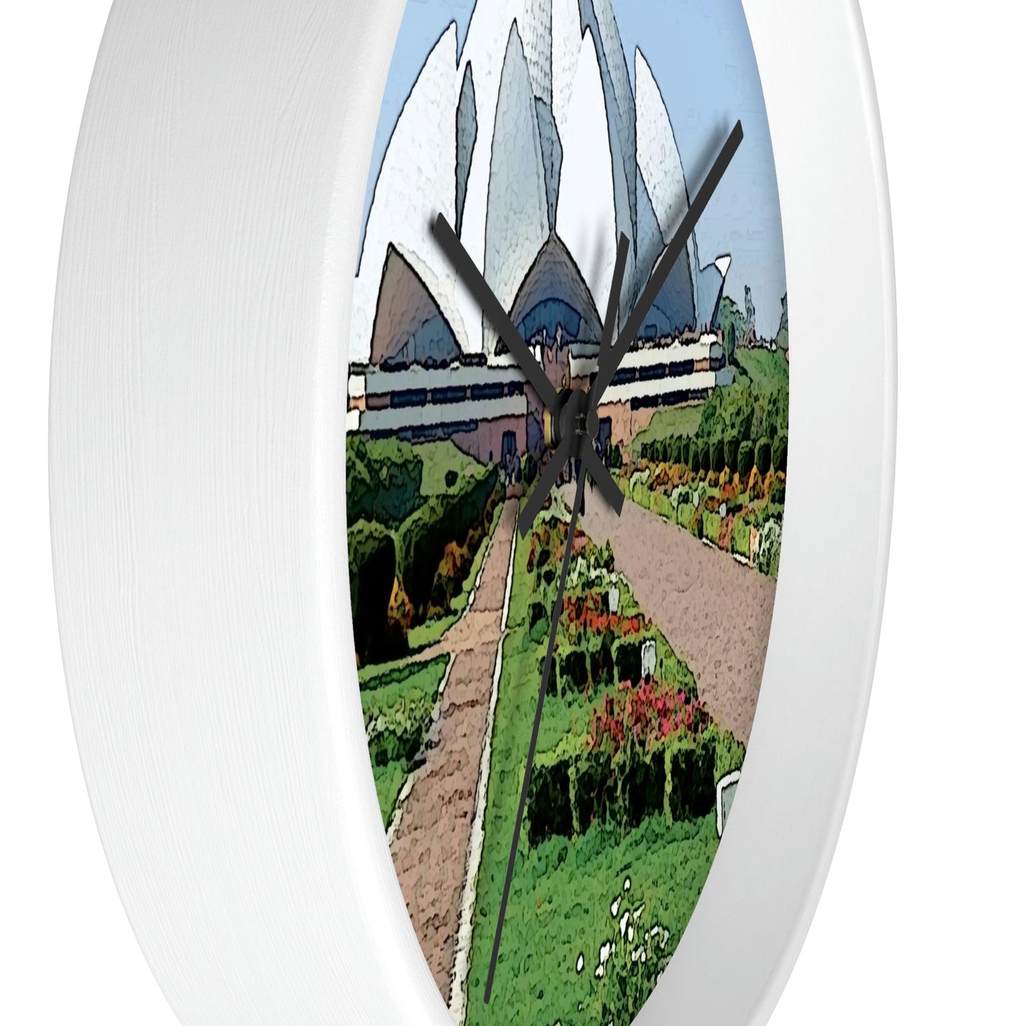 Wall clock ... 'Bahai'i House-Of-Worship' ... "Lotus Temple: Delhi, India, 2008" ... Original Works ...