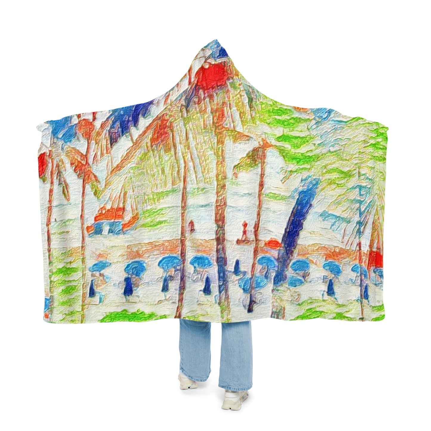 Snuggle Blanket ... "The Royal Hawai'ian: Waikiki Beach_Beach" ... Honolulu, HI ... October 2014 (Halloween) ... Original Works ...