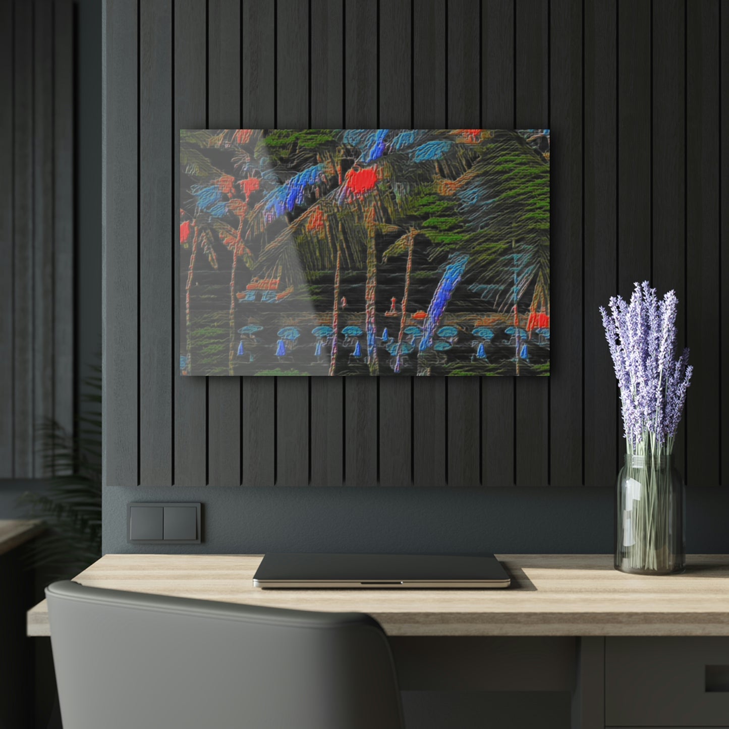 Acrylic Prints (French Cleat Hanging) ... "The Royal Hawai'ian: Waikiki Beach_Beach" ... Honolulu, HI ... Ocotber 2014 (Halloween) ... Original Works ...