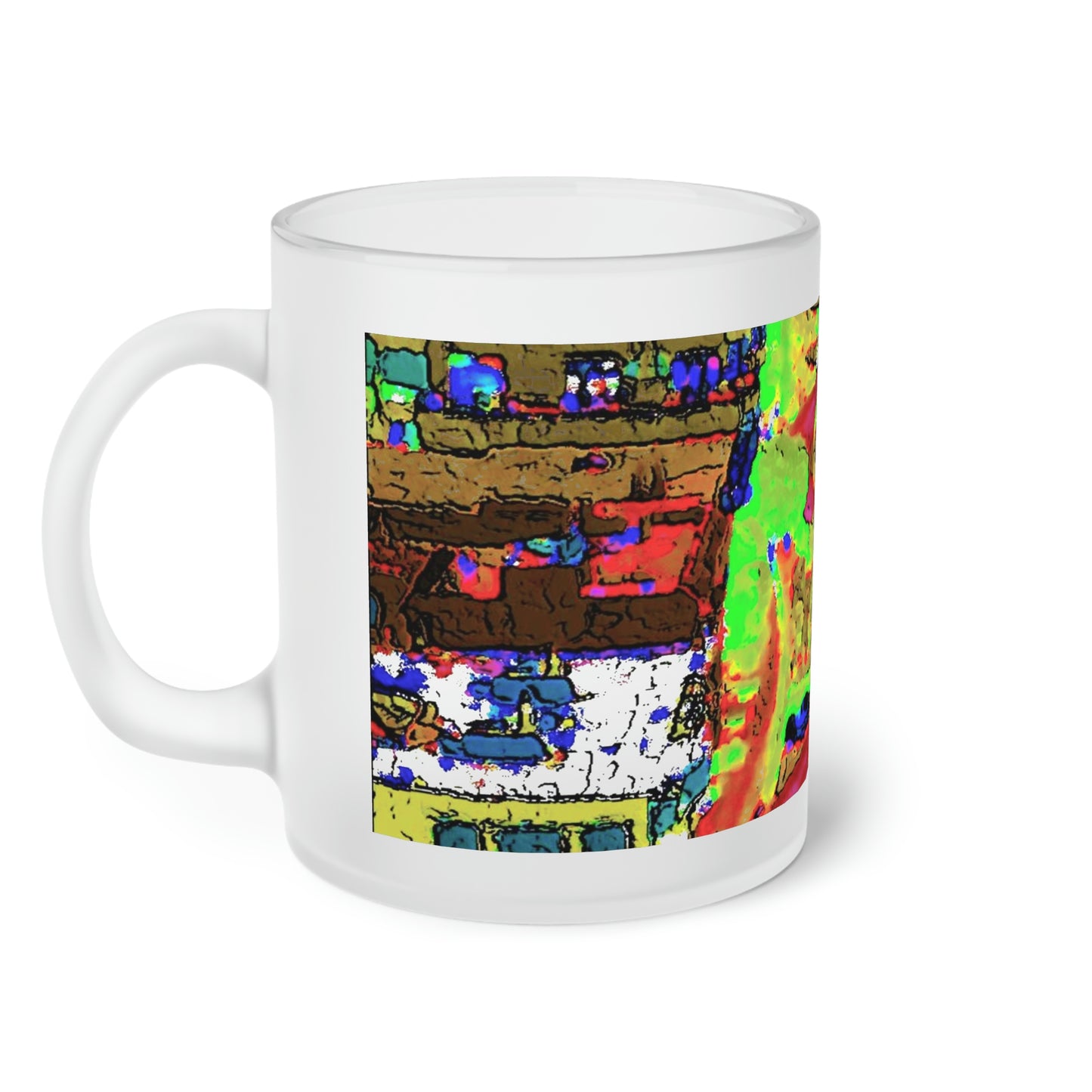 Frosted Glass Mug ... A Crazy Street ... 'Eight Winding Curve-Switchbacks' ... "Lombard Street, San Francisco, CA' ... Family Archives: 1970's ... Original Works ...