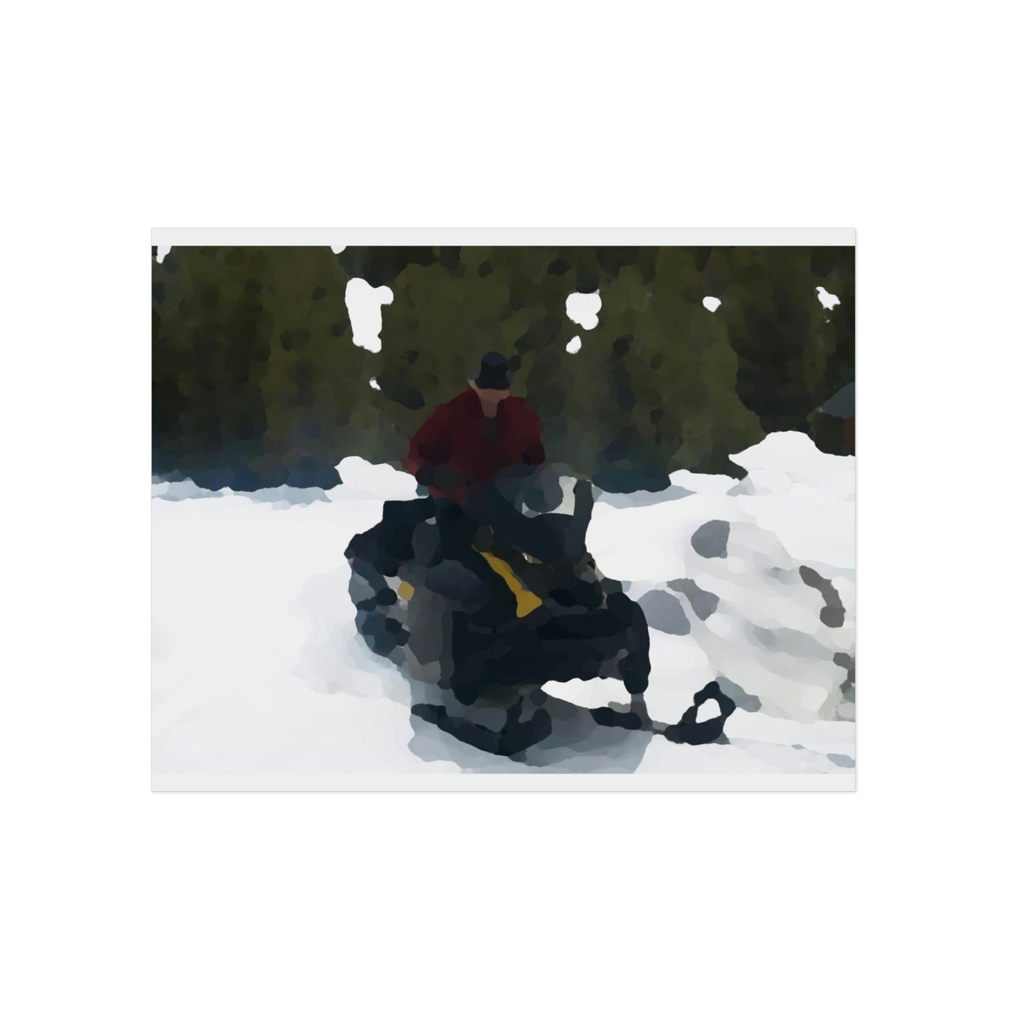 Aluminum Composite Panels ... "Snowmobiling A Mountain Paradise" ... Circa April 2021 ... Original Works ... (Full_Spectrum_Oilification ... )
