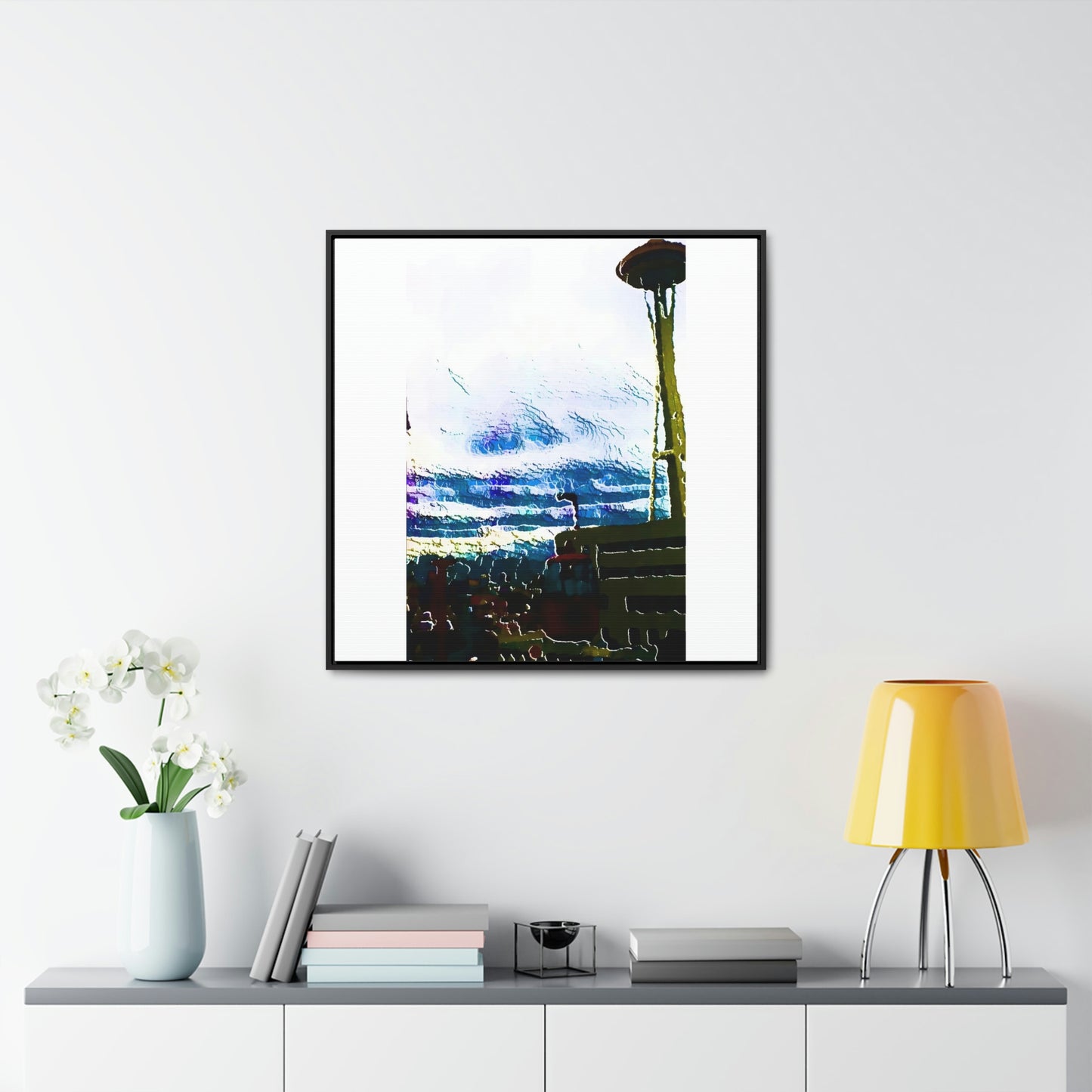 Gallery Canvas Wraps, Square Frame ... Air Tram-Way Gondola & Seattle Space Needle: Seattle World's Fair: 1962 ... Original Works ...