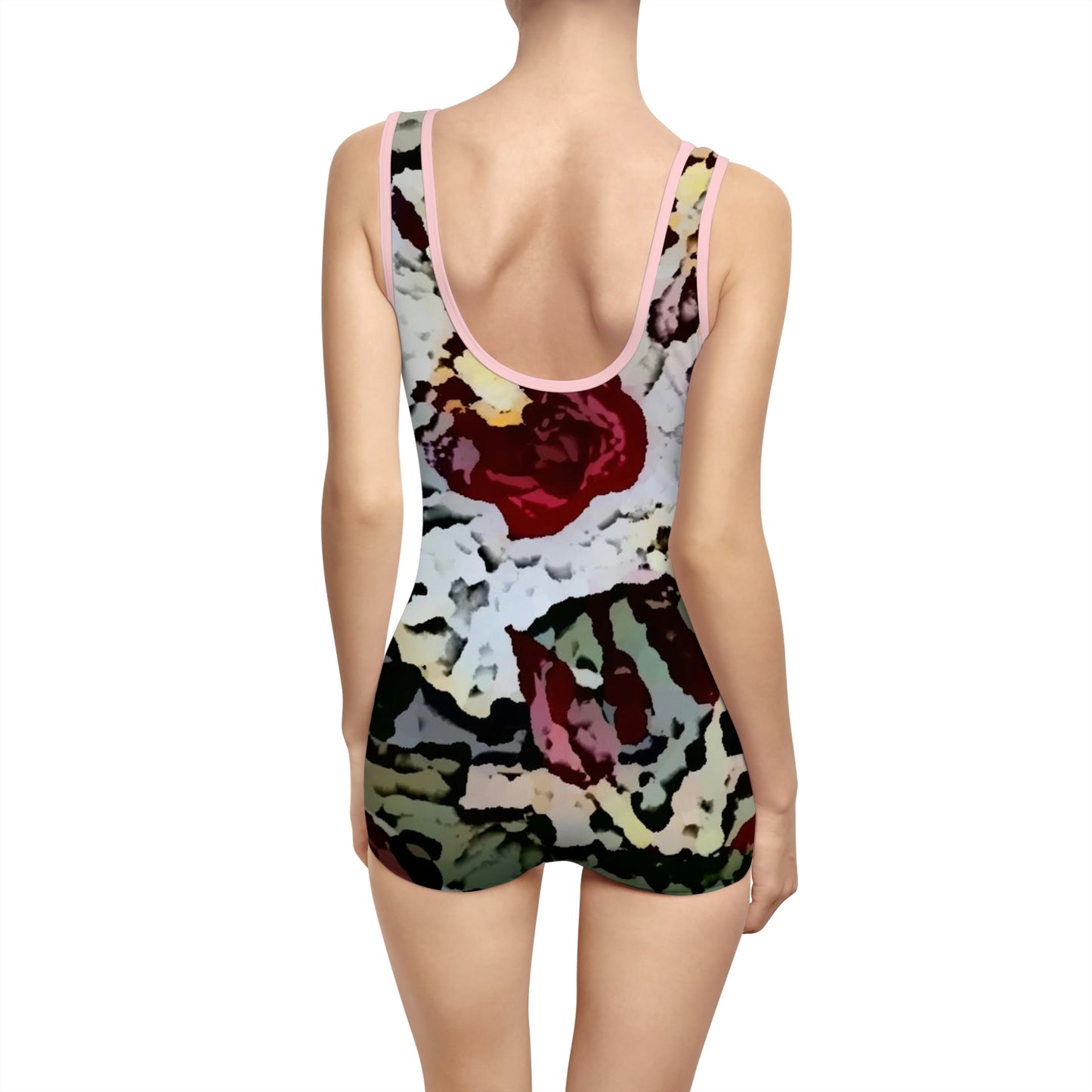 Women's Vintage Swimsuit ... "A Friendly Flower" ... Pointsettia 'Pointing' ... Original Works ... (Supplied Photograph) ...