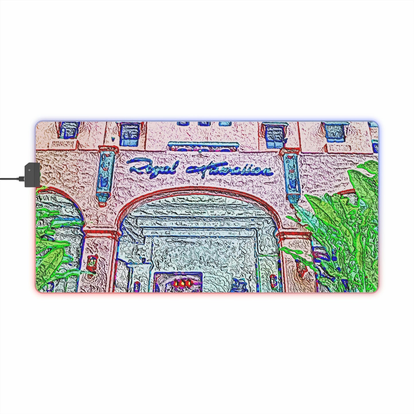 LED Gaming Mouse Pad ... "La Grande Entree" At: 'The Pink Palace' ... The Royal Hawai'ian ... Honolulu, HI ... '27Oct2014' ... Original Works ...