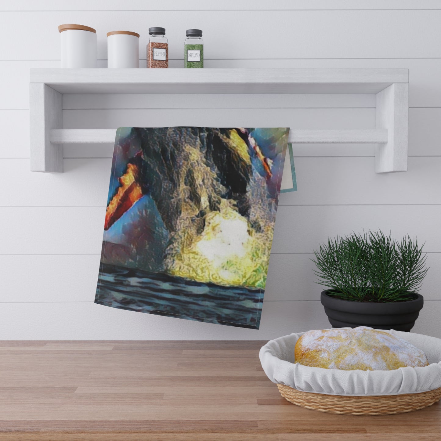 Kitchen Towel ... An Extraordinary Humpback Breach ... 'With Explosive Energy' ... Family Archives (KPH) ... Circa: 21st Century. Maui, HI ... Original Works ...