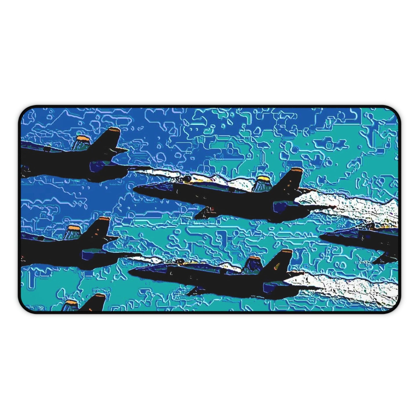 Desk Mat ...  Seattle Seafair ..."Blue Angels Run Over Lake Washington" ... Circa Mid 1980's ... Dr FJ Holt ... Original Works ...