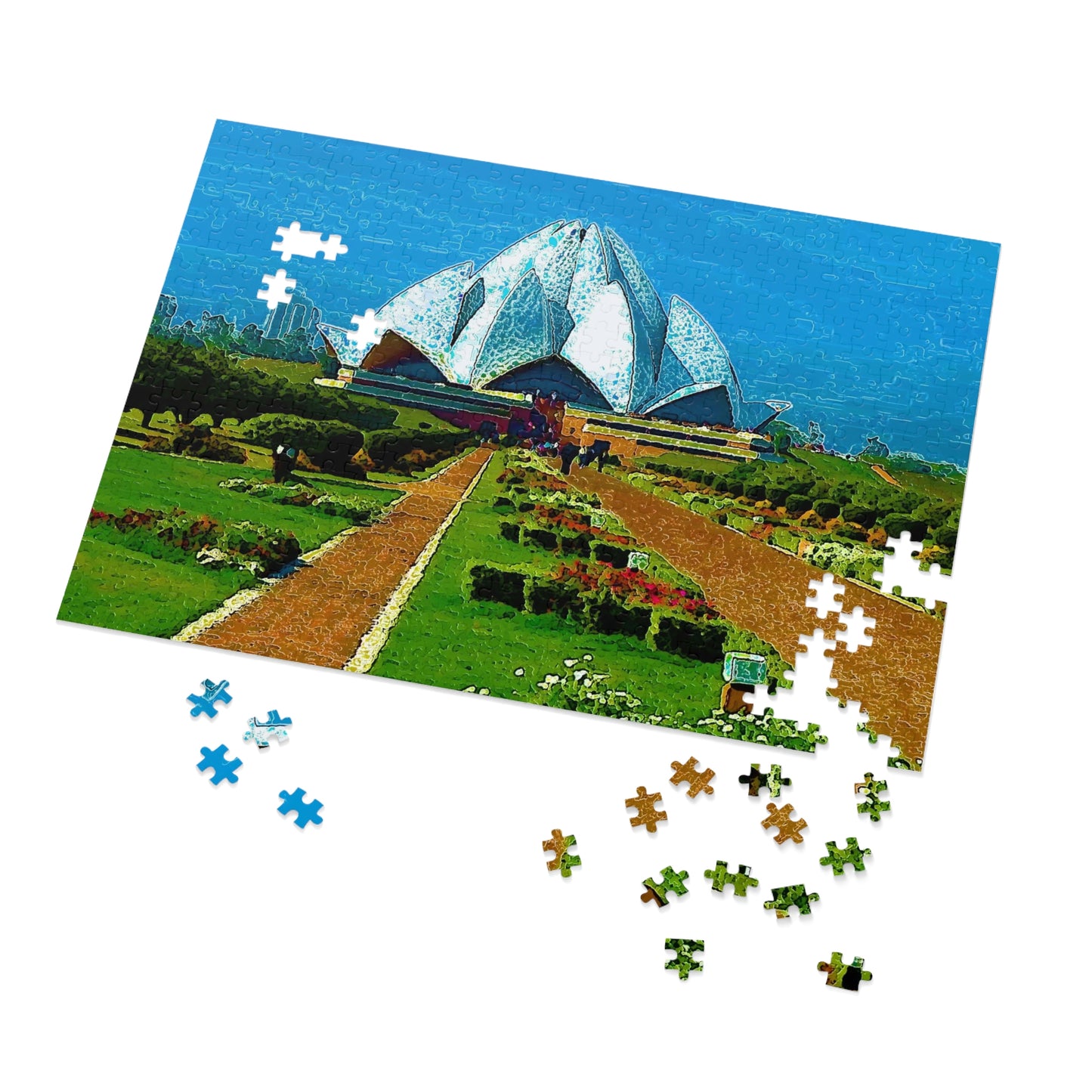 Jigsaw Puzzle (30, 110, 252, 500,1000-Piece) ... 'Bahai'i House-Of-Worship' ... "Lotus Temple: Delhi, India, 2008" ... Original Works ...