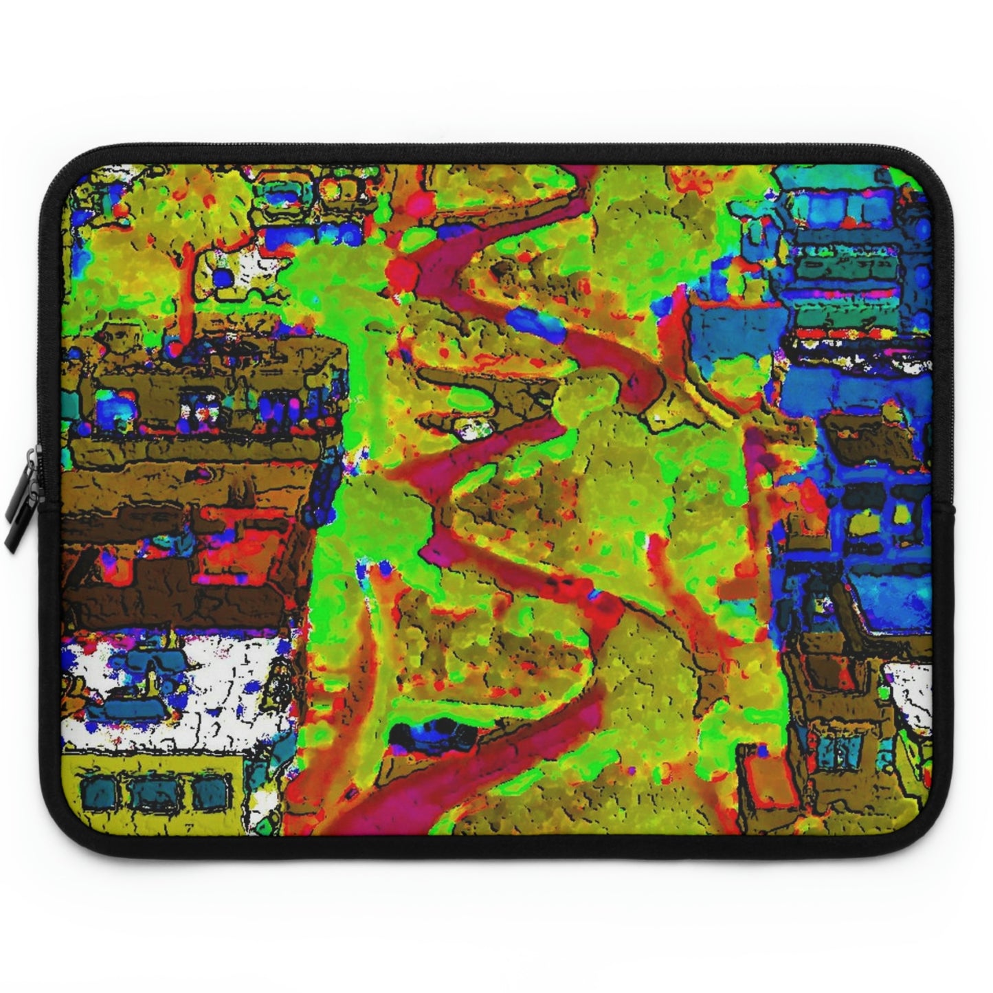 Laptop Sleeve ... A Crazy Street ... 'Eight Winding Curve-Switchbacks' ... "Lombard Street, San Francisco, CA' ... Family Archives: 1970's ... Original Works ...