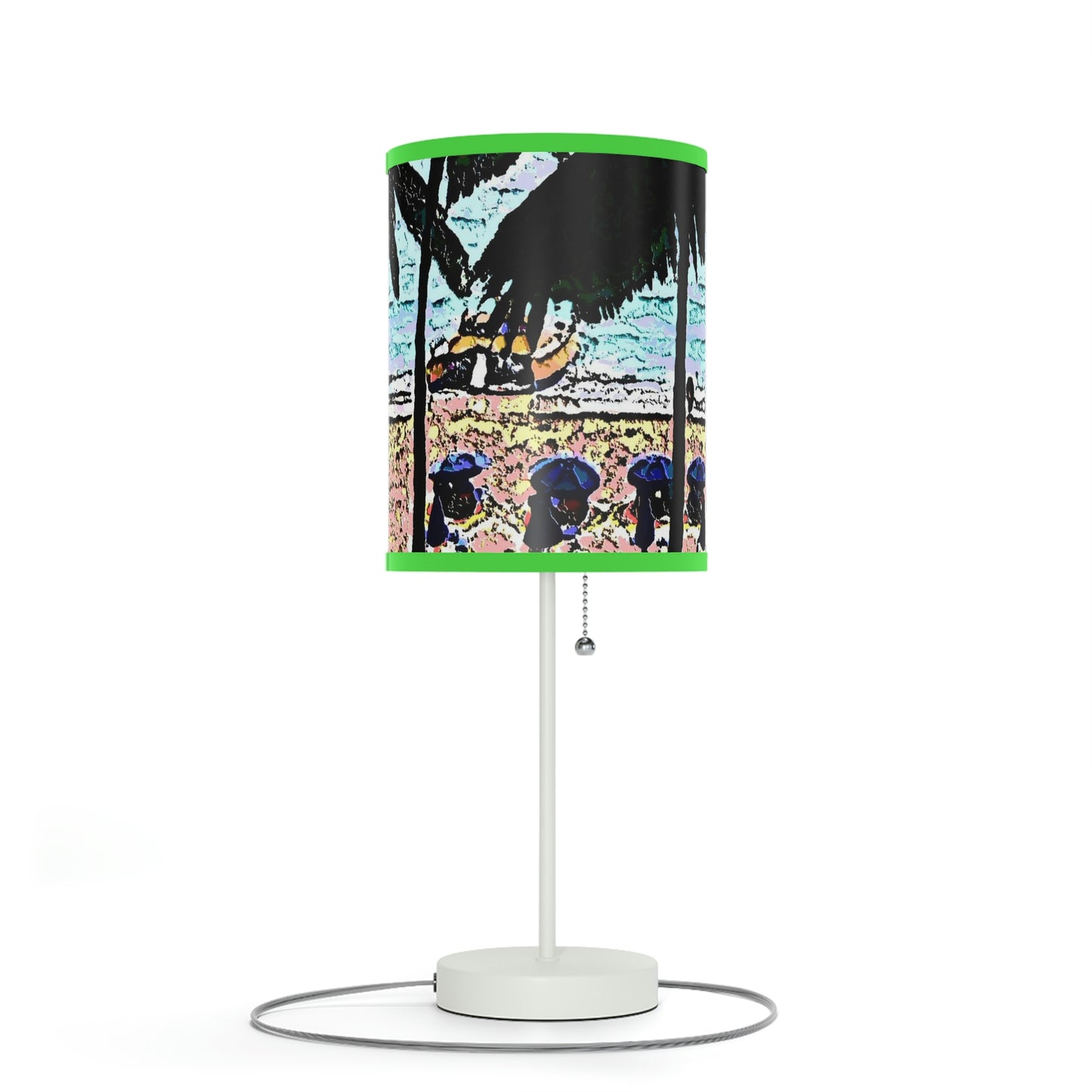 Lamp on a Stand, US|CA plug ... "A Beautiful Beach Amongst The Palms" ... The Outrigger Waikiki, Honolulu, Oahu ... Original Works ...