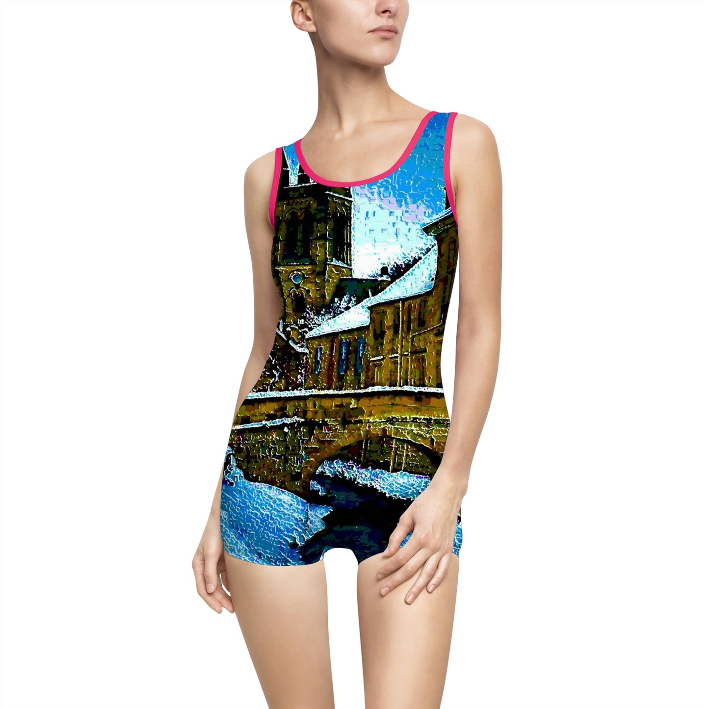 Women's Vintage Swimsuit ... Walikng The Streets & Alleys ... 'Strolling The Canals ... '  ... Original Works  ...