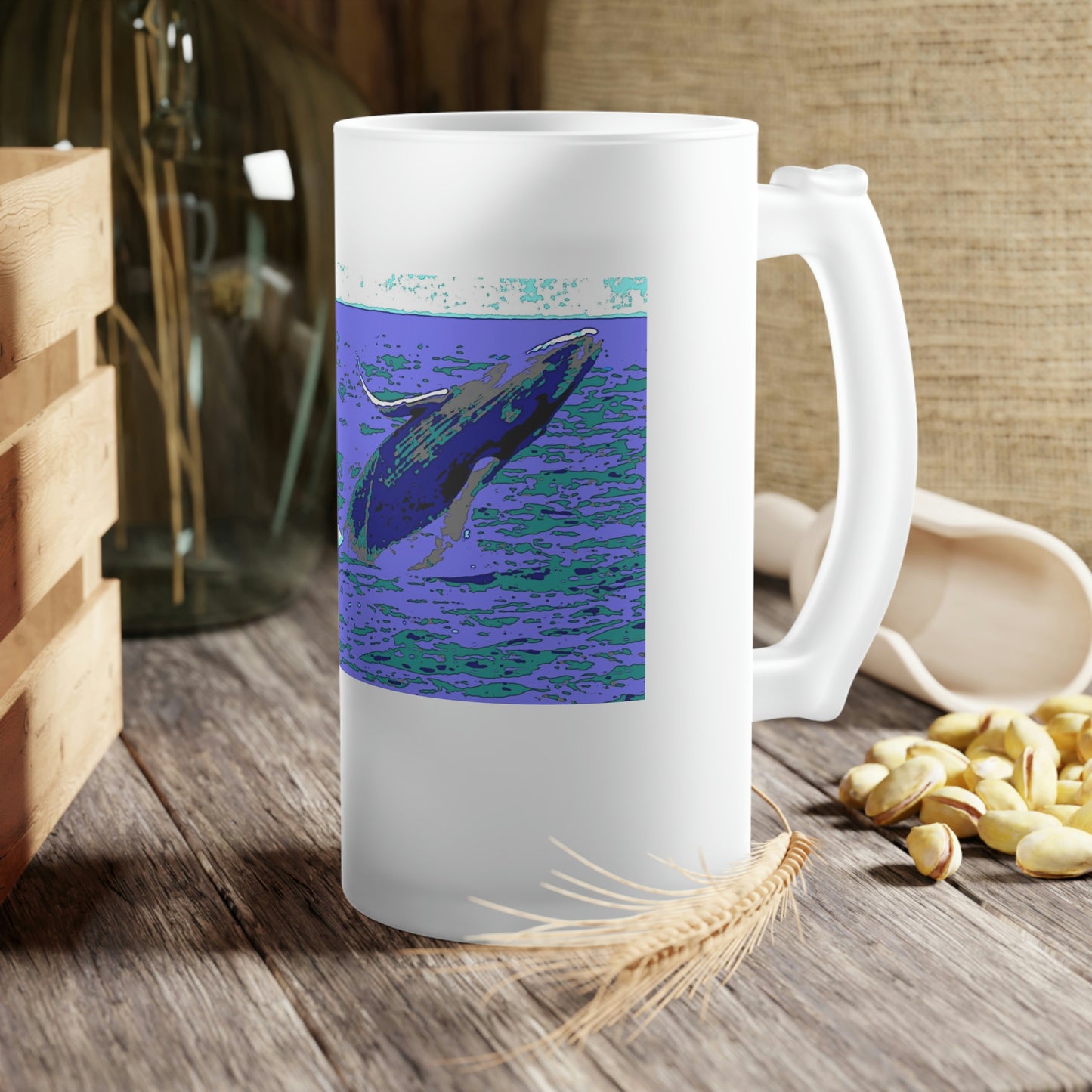 Frosted Glass Beer Mug ... Baby Humpback Breaching ... Maui, HI: April 2022 ... "Family Archives: KPH" ... Original Works ...