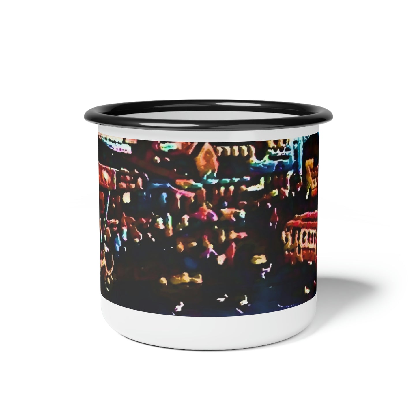 Enamel Camp Cup ...  "No.9 Fishermen's Grotto - Fishermen's Wharf, SF, California" ... Family Archives: 1970's ... Original Works ...