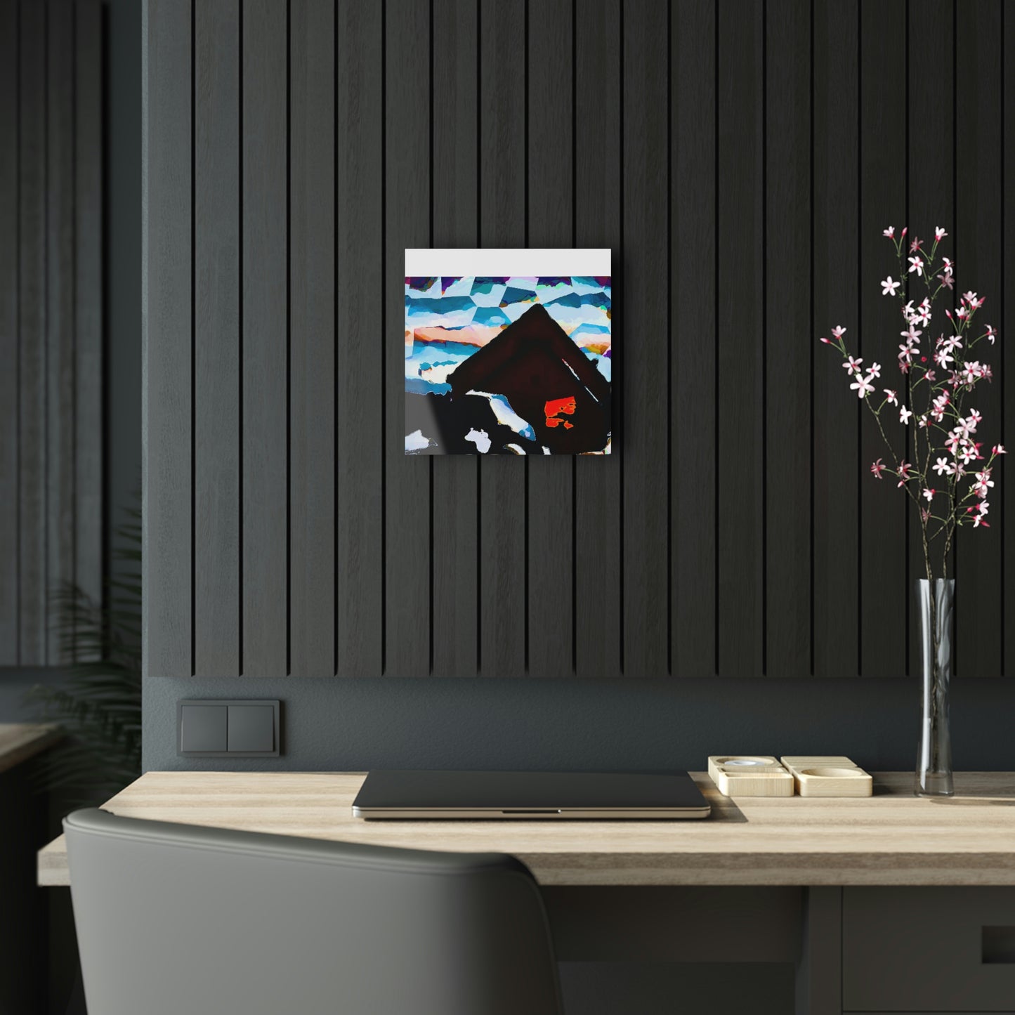 Acrylic Prints ... After An Intense Snow Storm ... 'Digging Out' ... A Vehicle & Cabin "In The Mountains" ... March 2023 ... Original Works ...