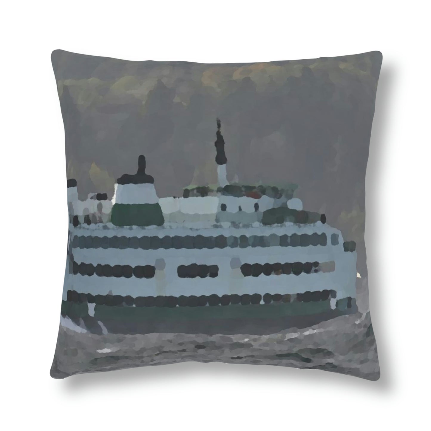 Waterproof Pillows ... WADOT Ferry Crossing ... "A Very Rough Day" ... Mulkiteo Route ... Family Archives ... Early 1990's' ... Original Works ...