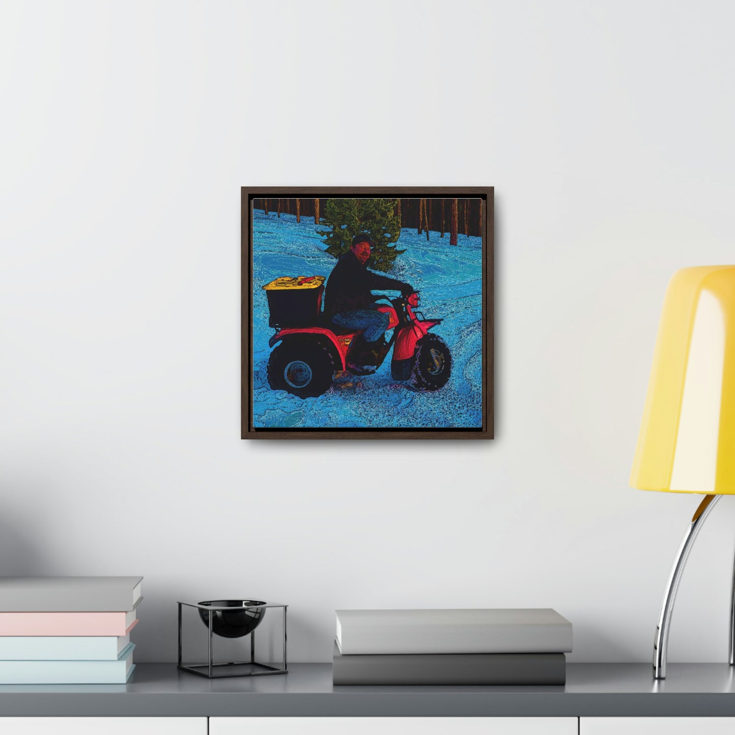 Gallery Canvas Wraps, Square Frame ... There's 2-Wheelin ... There's 4-Wheelin ... 'And-Of-Course' ... "There's 3-Wheelin-In-The-Snow" ...  Original Works ...