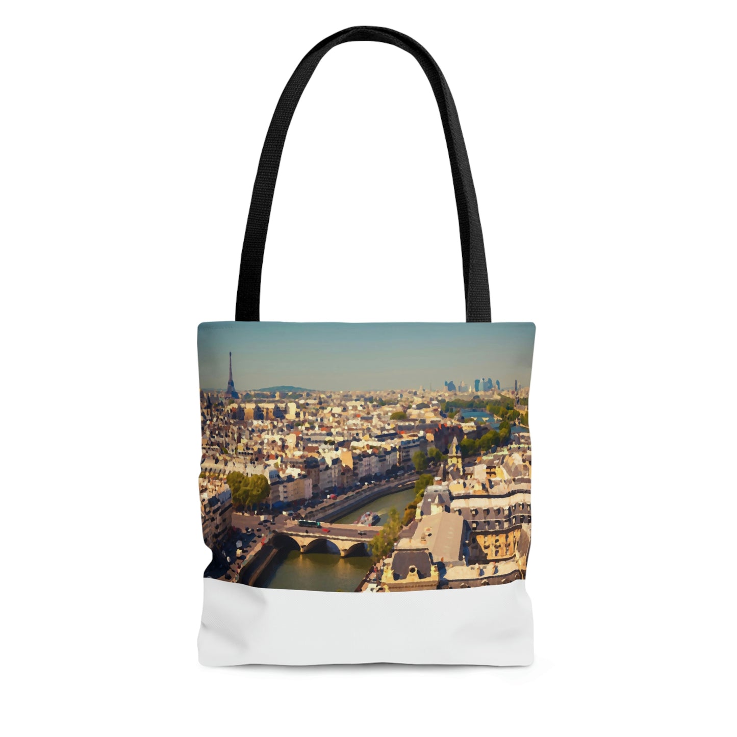 AOP Tote Bag ... Au Paris ... "Along The River Seine" ... Barbara Joan Bonnell-Holt: 1972 ... Original Works ...