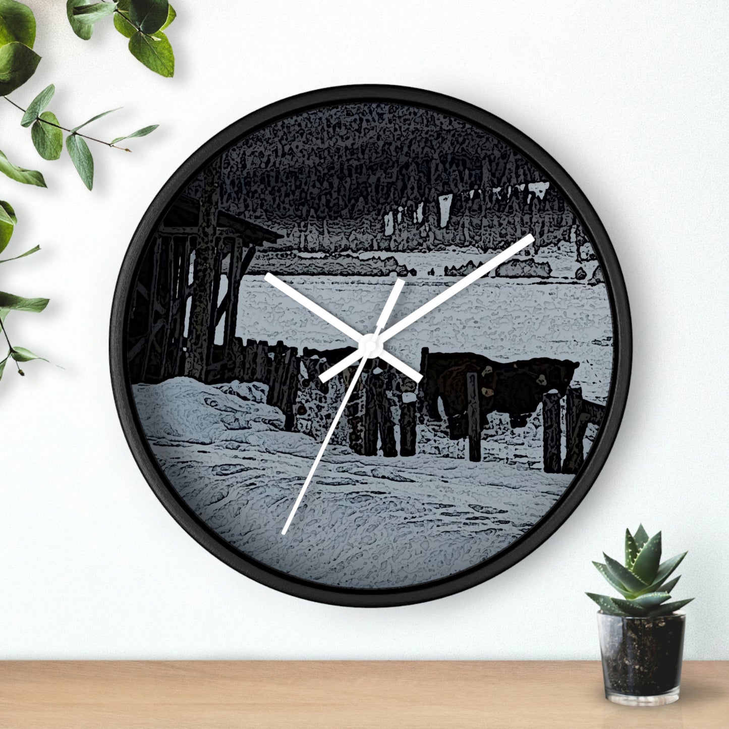 Wall clock ... A Quiet Morning ... "Along The Red River & Nature Preserve Plateau" ... Jan23 ... Original Works ...