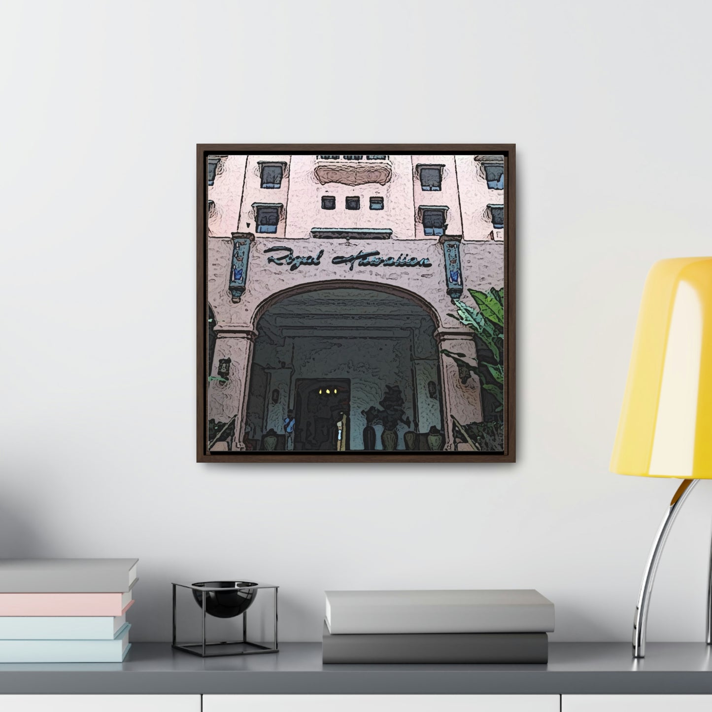 Gallery Canvas Wraps, Square Frame ...  "La Grande Entree" At: 'The Pink Palace' ... The Royal Hawai'ian ... Honolulu, HI ... '27Oct2014' ... Original Works ...