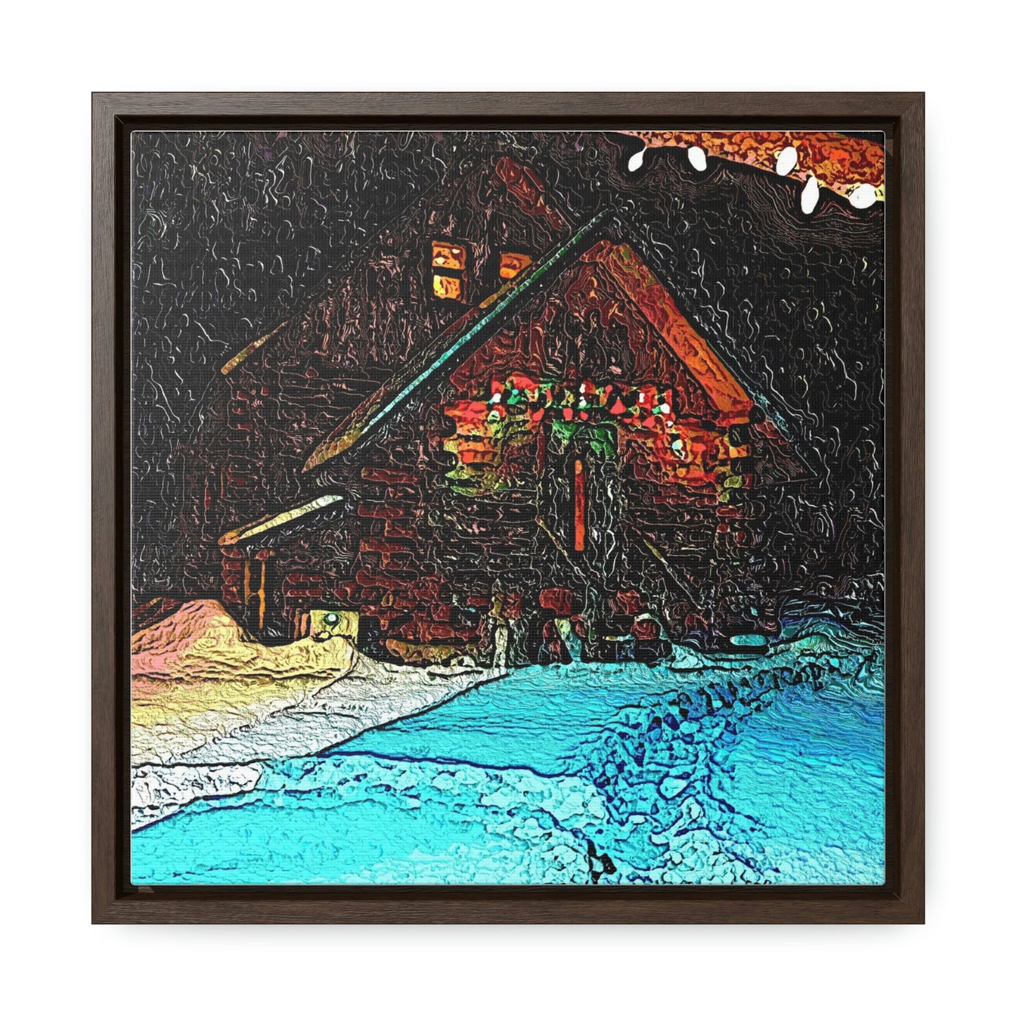 Gallery Canvas Wraps, Square Frame ... A Very Snowy November 2022 ... 'Mountains Of Central Idaho' ... Rhett Creek & Beyond ... Original Works: 10 Hours Rendering Time ...
