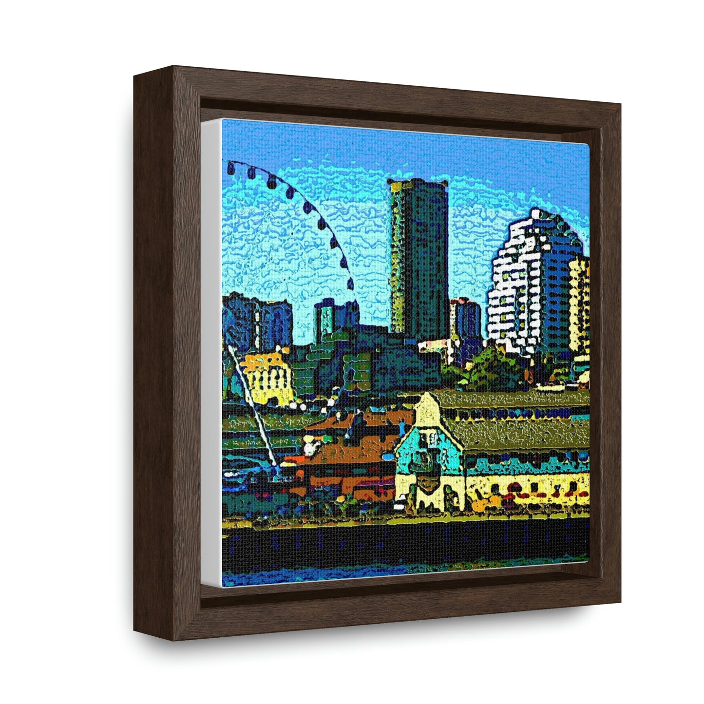 Gallery Canvas Wraps, Square Frame ... That Classic Wheel ... 'Seattle's Wheel' ... & An Old Classic Waterside Vendors ...  'Family Archives' ... Original Works ...