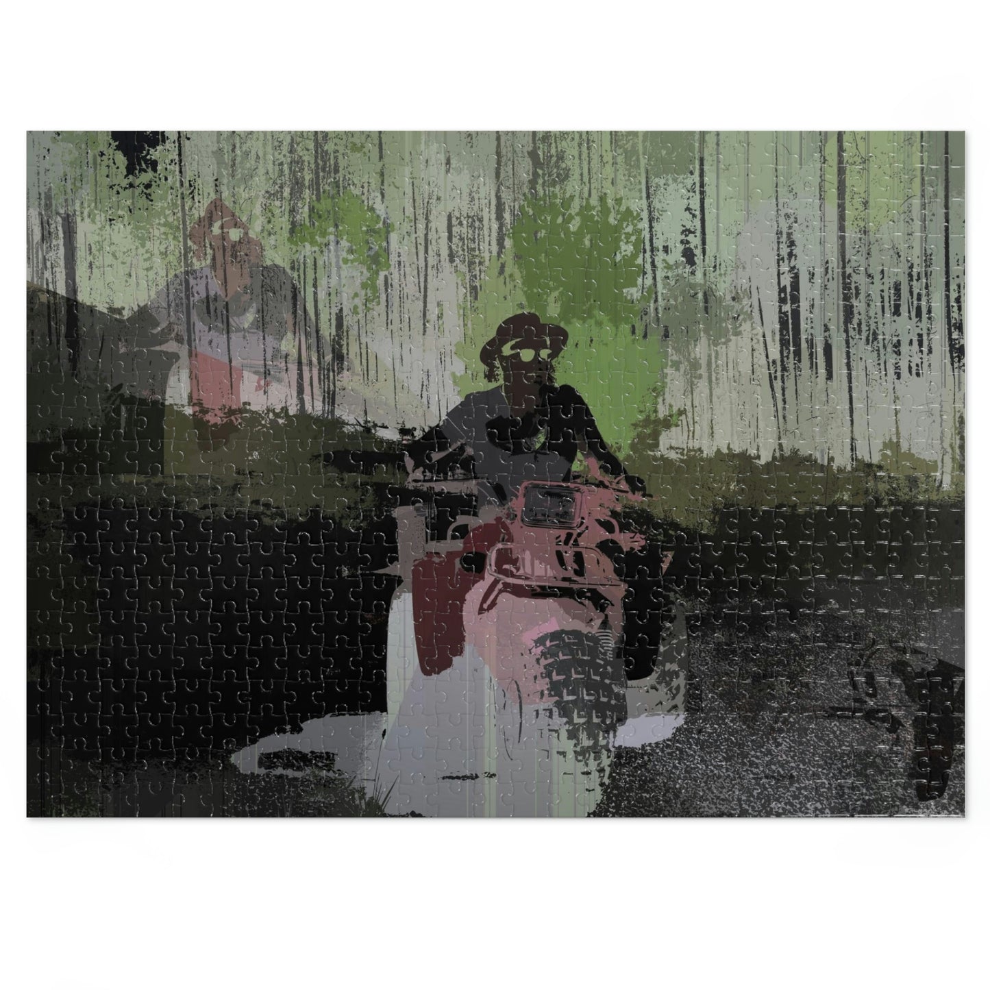 Jigsaw Puzzle (30, 110, 252, 500,1000-Piece) ... 3-Wheeln' N' Groovin The Mountain Roads ... Central Idaho ... Original Works ...
