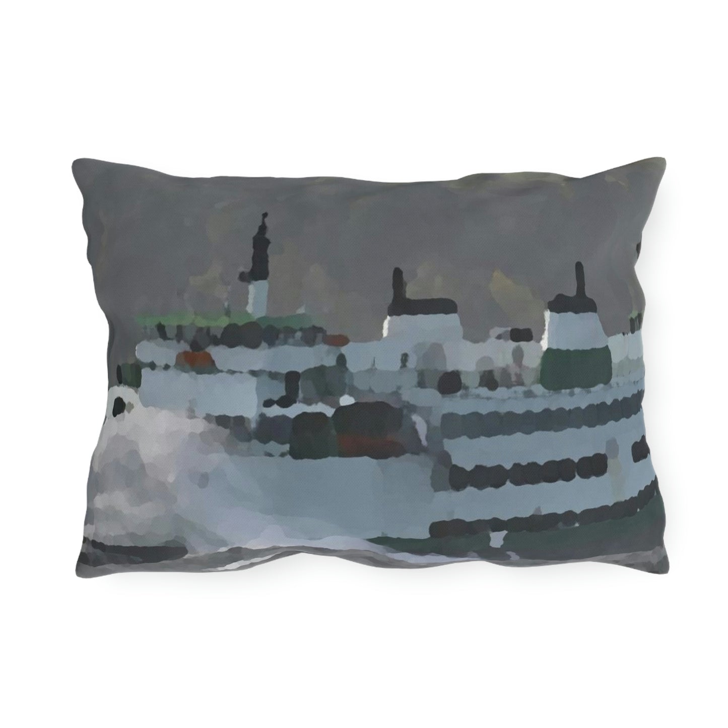 Outdoor Pillows ... WADOT Ferry Crossing ... "A Very Rough Day" ... Mulkiteo Route ... Family Archives ... Early 1990's' ... Original Works ...