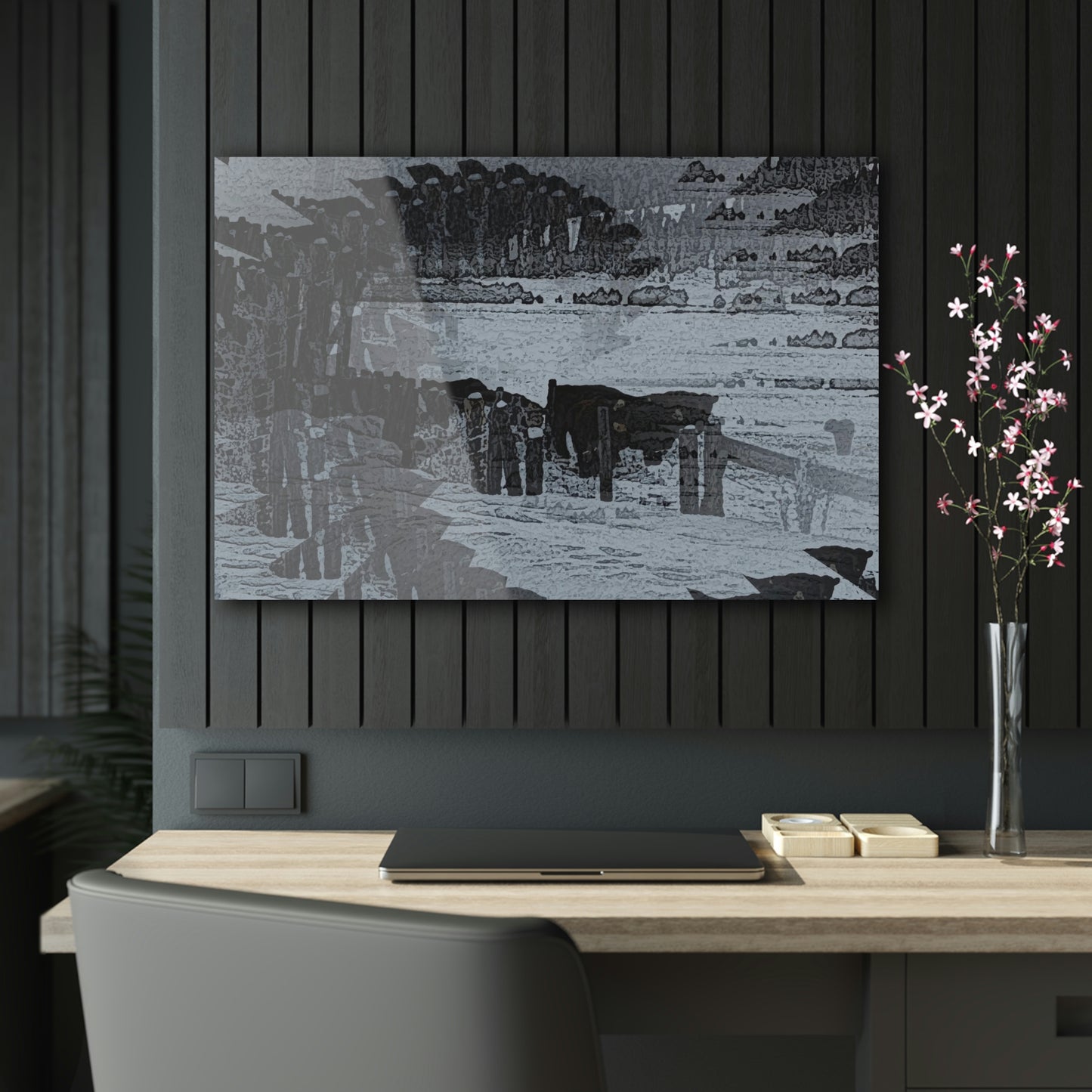 Acrylic Prints ... A Quiet Morning ... "Along The Red River & Nature Preserve Plateau" ... Jan23 ... Original Works ...