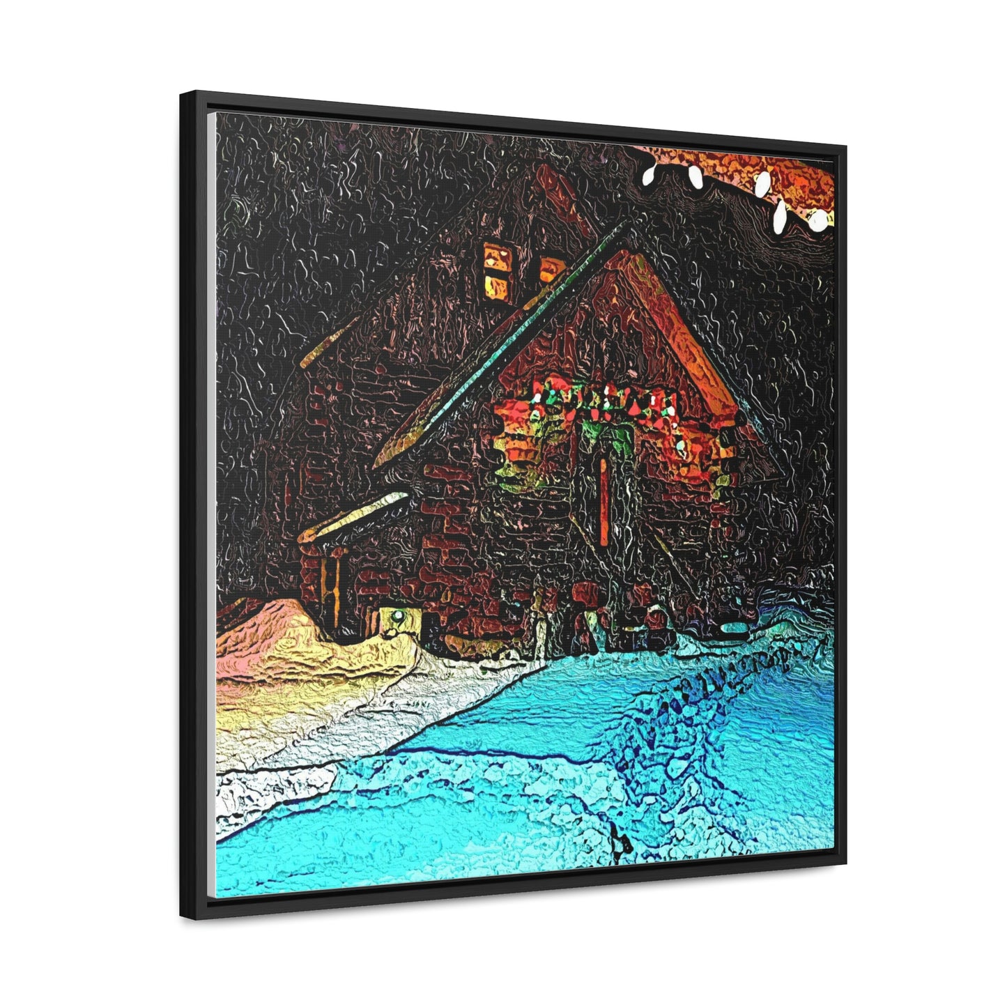Gallery Canvas Wraps, Square Frame ... A Very Snowy November 2022 ... 'Mountains Of Central Idaho' ... Rhett Creek & Beyond ... Original Works: 10 Hours Rendering Time ...