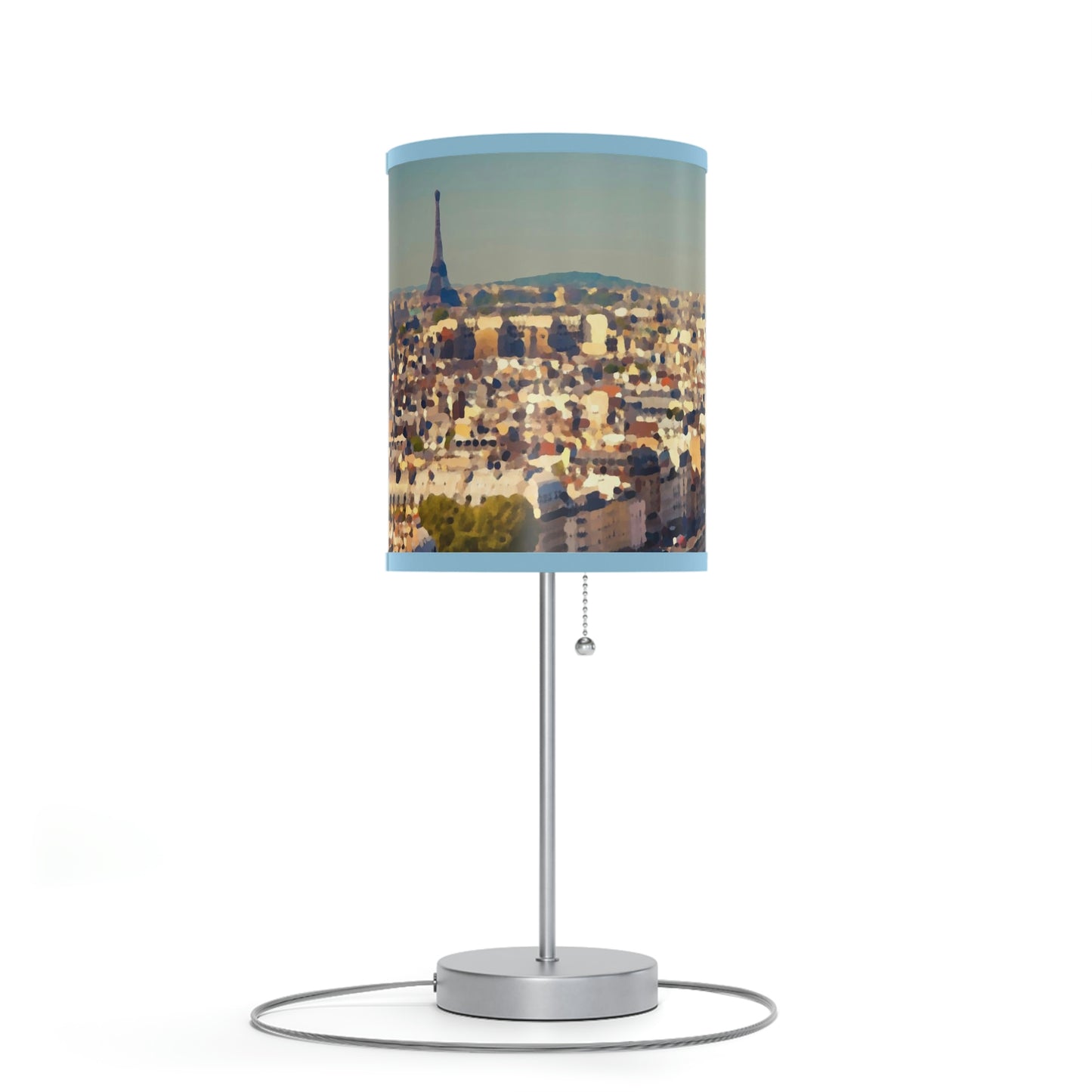 Lamp on a Stand, US|CA plug ... Au Paris ... "Along The River Seine" ... Barbara Joan Bonnell-Holt: 1972 ... Original Works ...