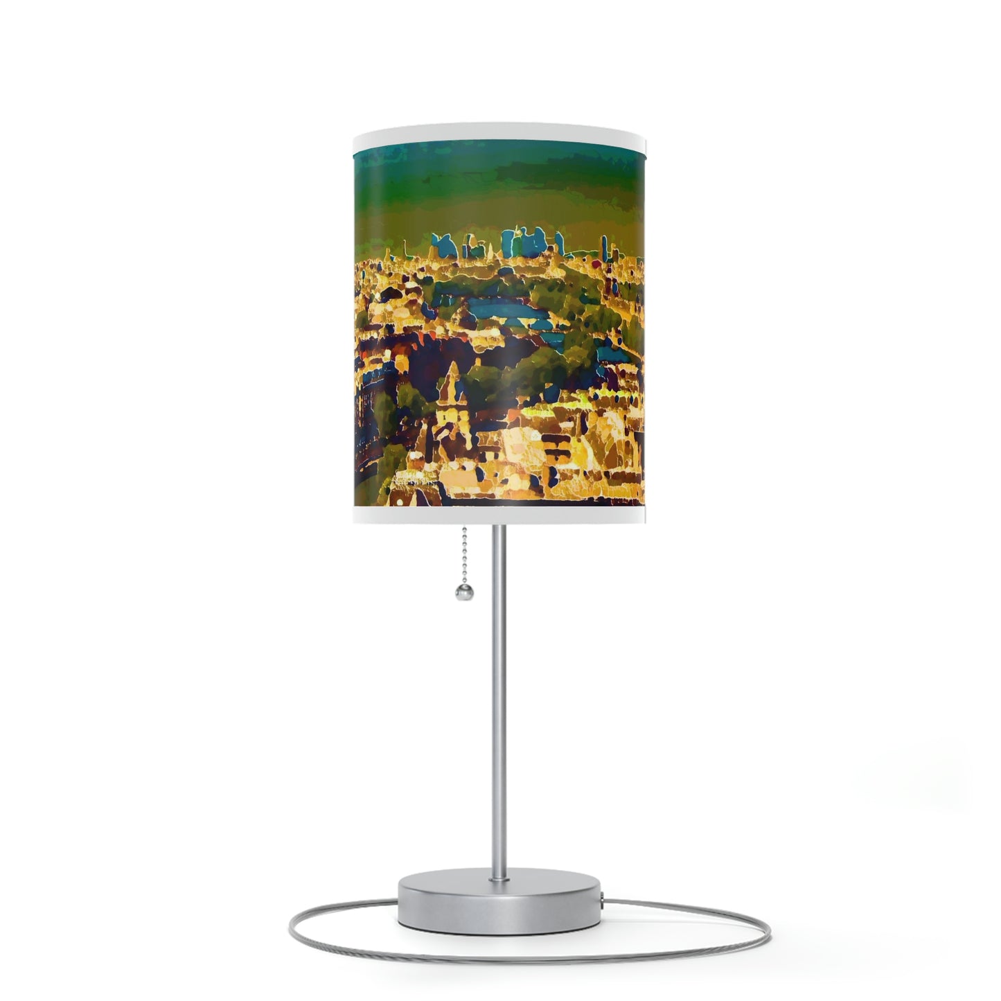 Lamp on a Stand, US|CA plug ... Au Paris ... "Along The River Seine" ... Barbara Joan Bonnel-Holt: 1972 ... Original Works ...
