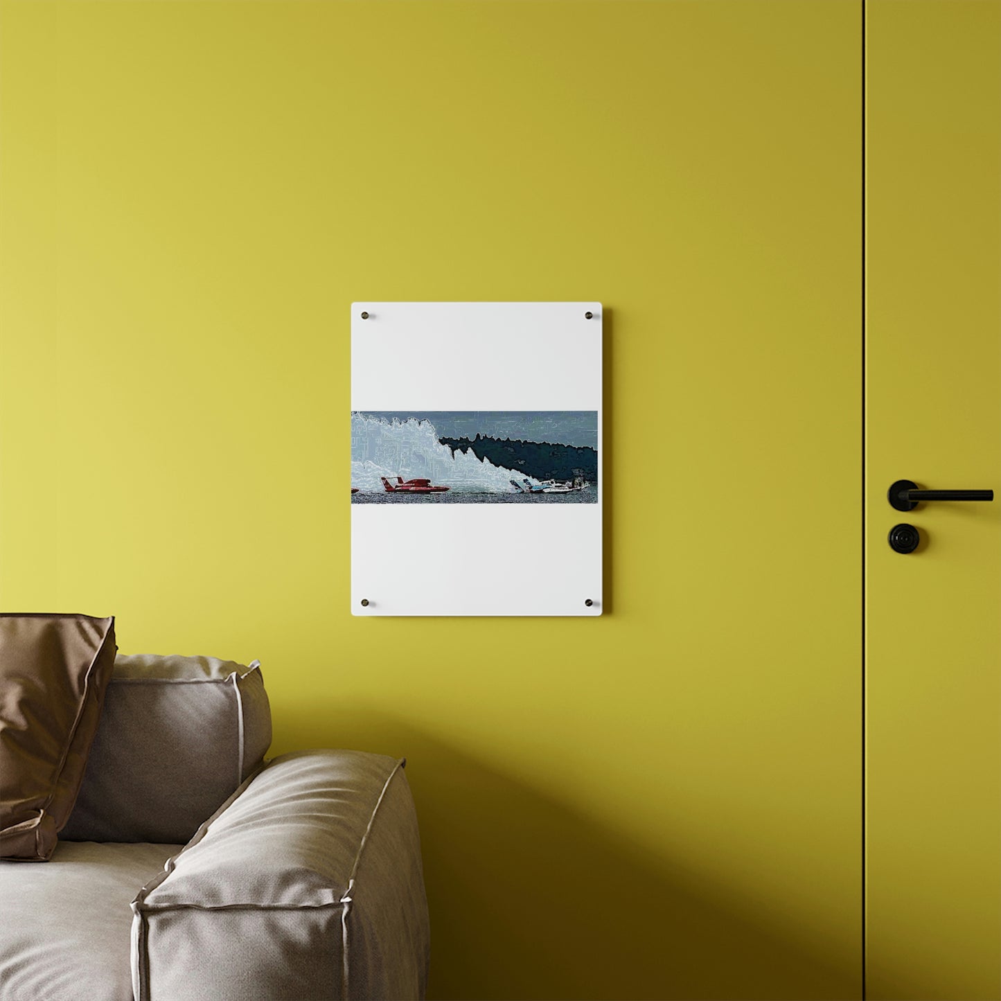 Acrylic Wall Art Panels ... Seattle Columbia Cup On Lake Washington ... "Dave Wilcox Heads For The Win" ... Associate Gift-Photo ... Original Works ...