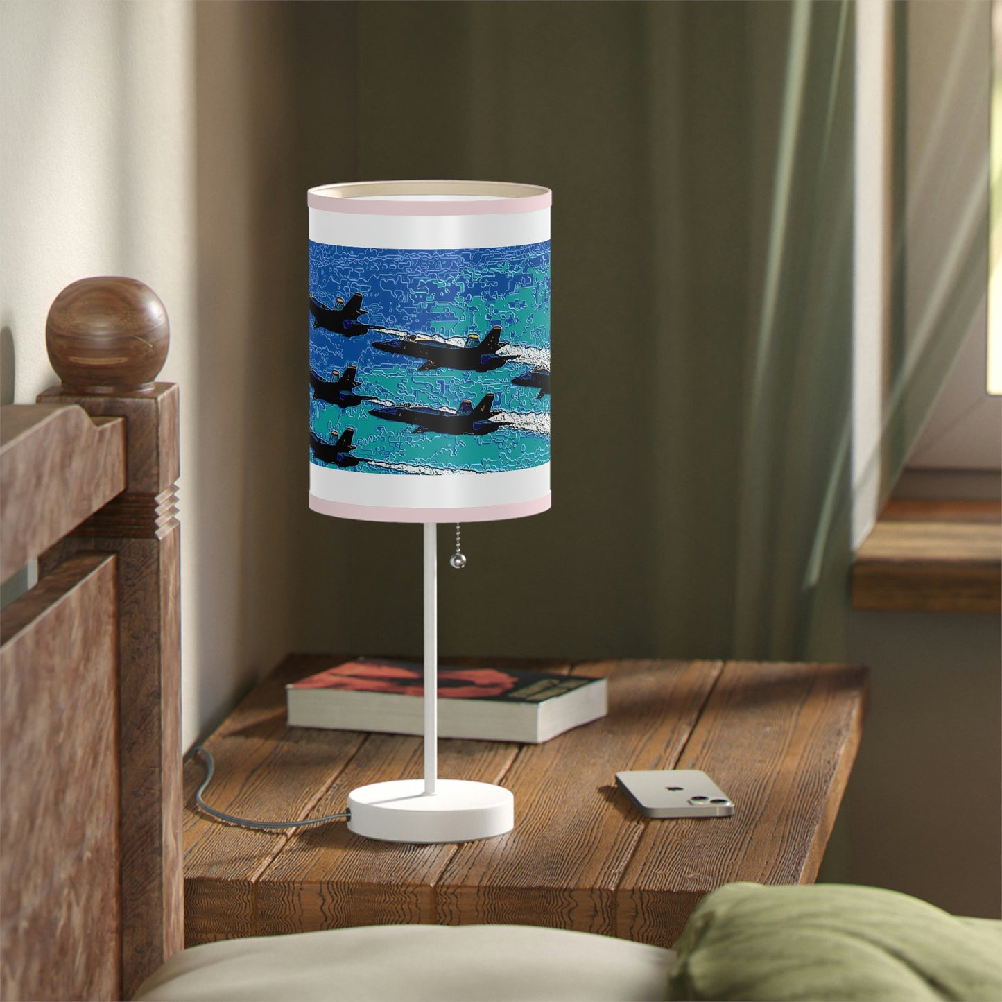 Lamp on a Stand, US|CA plug ... Seattle Seafair ..."Blue Angels Run Over Lake Washington" ... Circa Mid 1980's ... Dr FJ Holt ... Original Works ...