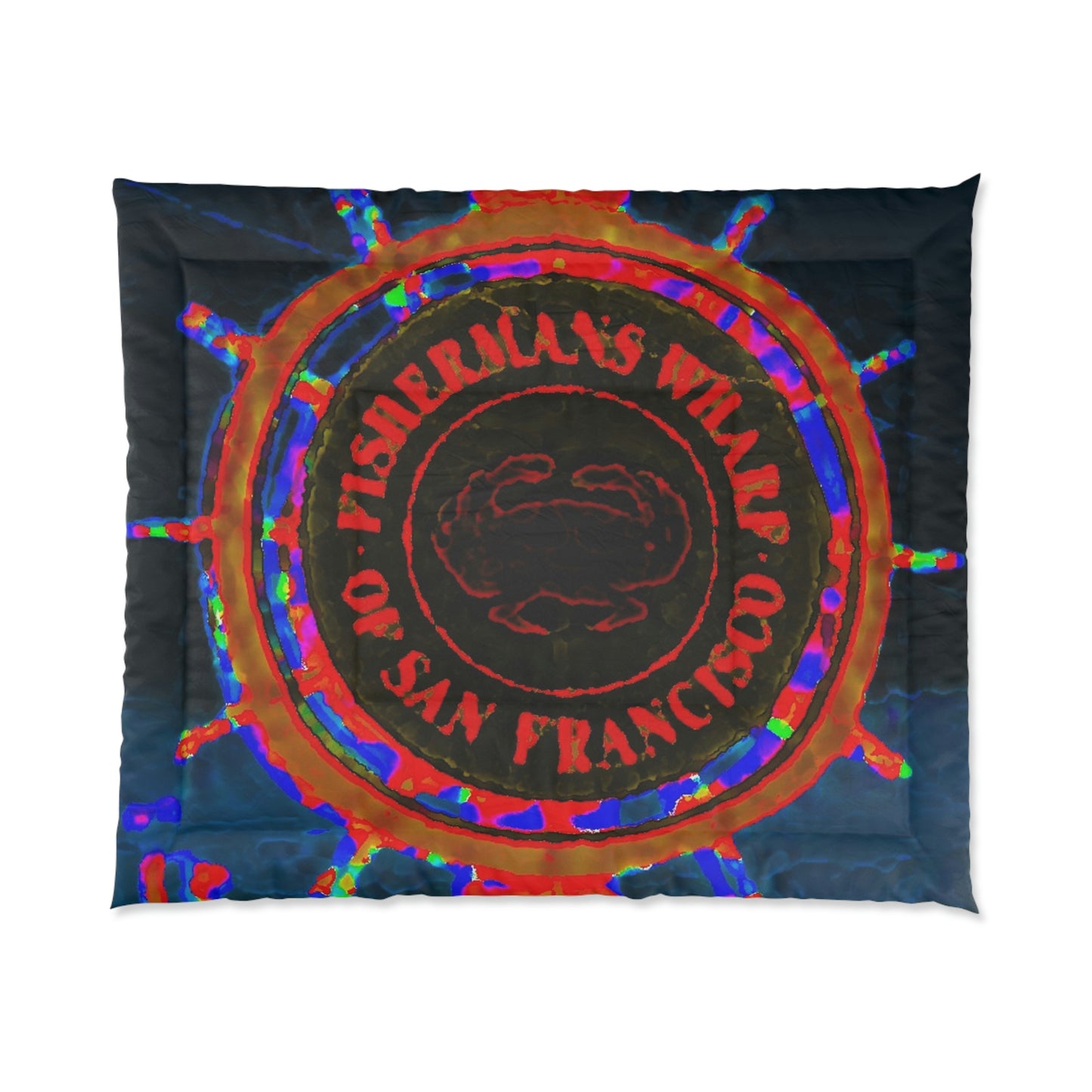 Comforter ... "No.9 Fishermen's Grotto - Fishermen's Wharf, SF, California" ... Family Archives: 1970's ... Original Works ...