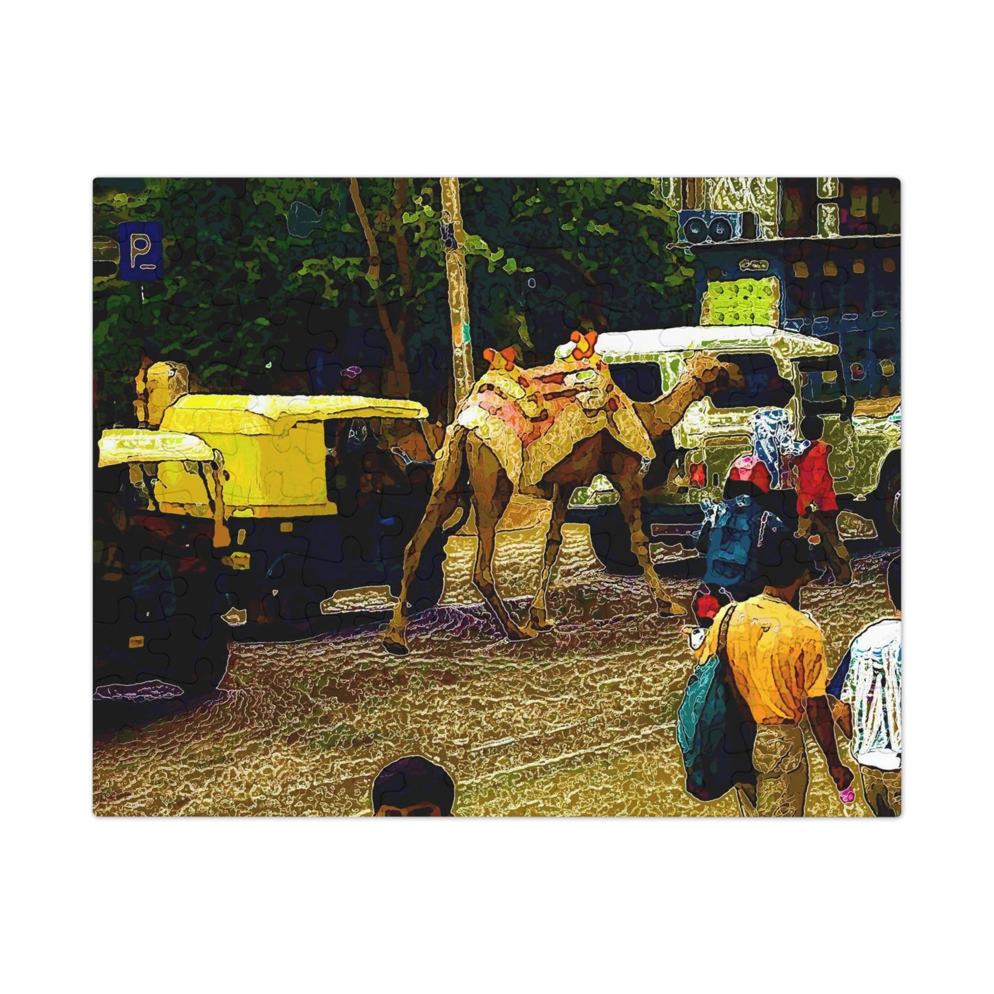 Jigsaw Puzzle (30, 110, 252, 500,1000-Piece) ... "Truckin'-Up-To-Buffalo ... 'Oops - Wrong Country' ... Truckin'-Up-To-New Delll -'E' ... " ... (Delhi, India) ... 5July2007. Original Works ...