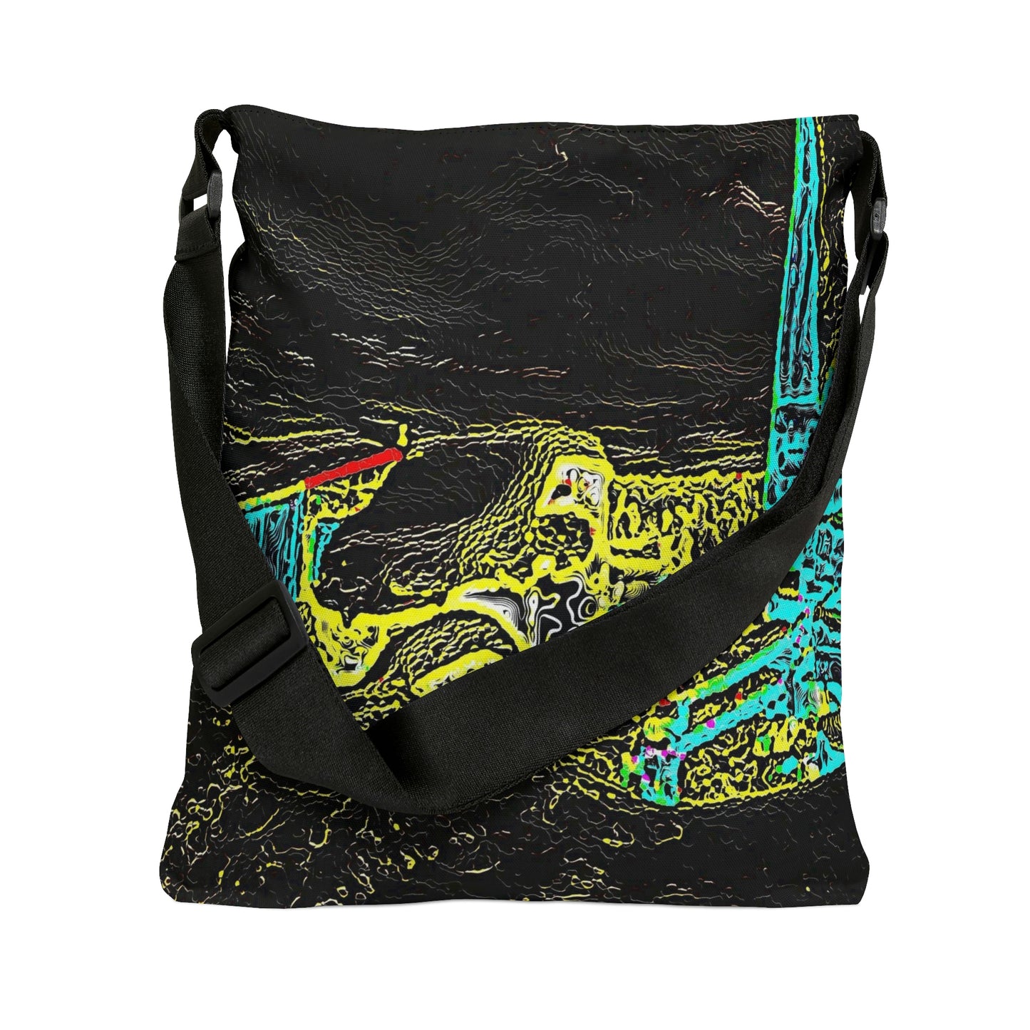 Adjustable Tote Bag (AOP) ... "Snow Vehicle In Snow Storm At-Rest" ... Circa 12Mar23 ... Central Idaho ... 18-Hours Rendering Time: Original Works ...