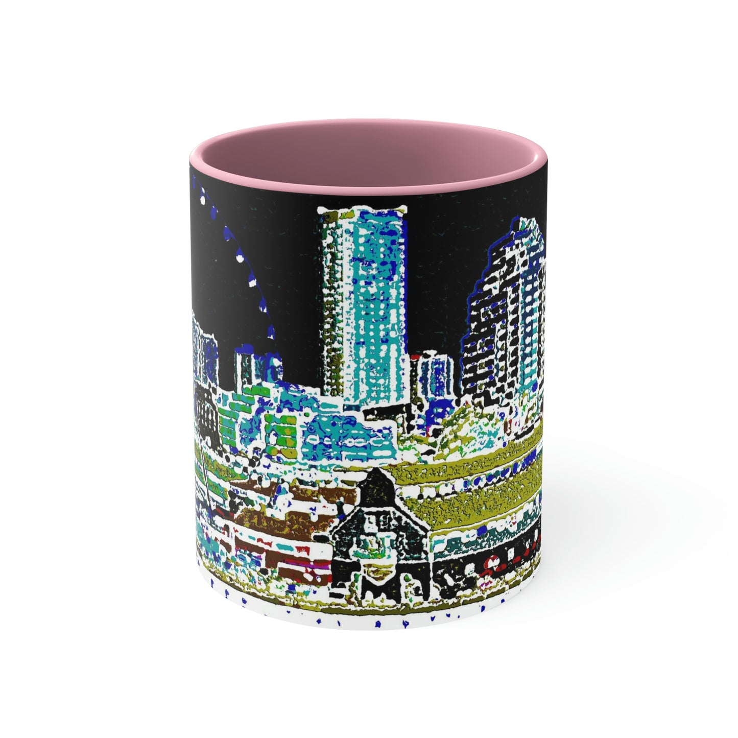 Accent Coffee Mug, 11oz ... That Classic Wheel ... 'Seattle's Wheel' ... & An Old Classic Waterside Vendors ...  'Family Archives' ... Original Works ...