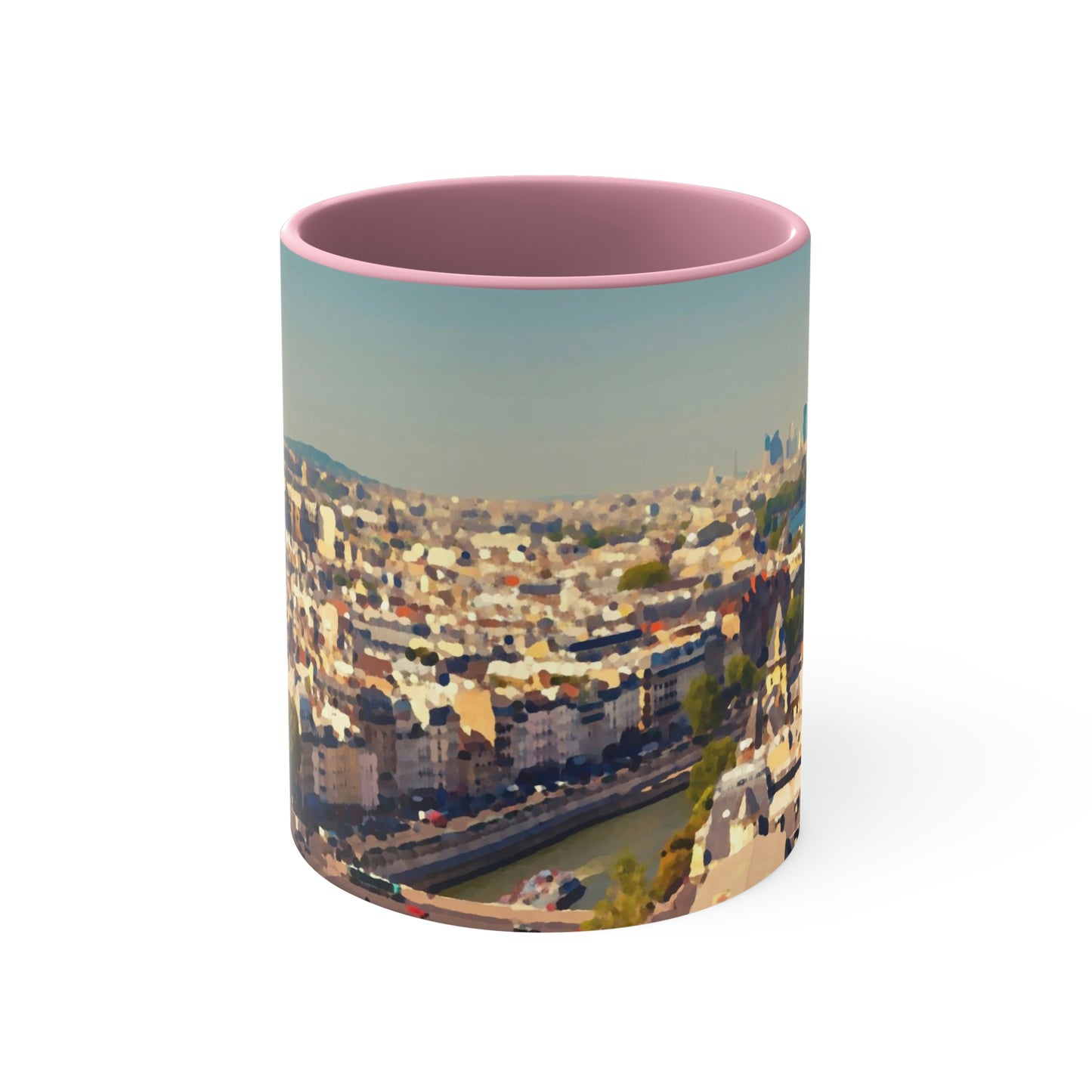 Accent Coffee Mug, 11oz ... Au Paris ... "Along The River Seine" ... Barbara Joan Bonnell-Holt: 1972 ... Original Works ...