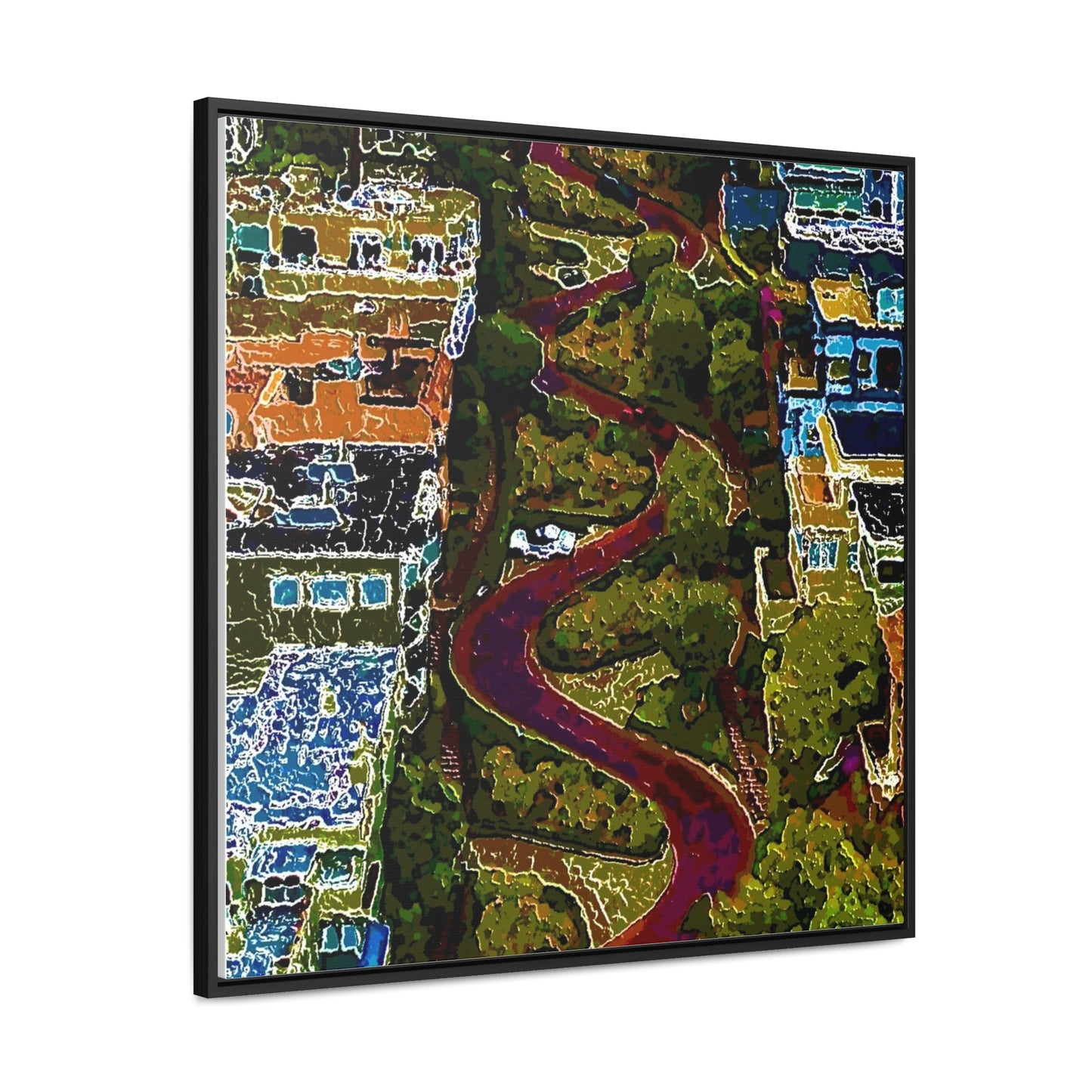 Gallery Canvas Wraps, Square Frame ... A Crazy Street ... 'Eight Winding Curve-Switchbacks' ... "Lombard Street, San Francisco, CA' ... Family Archives: 1970's ... Original Works ...