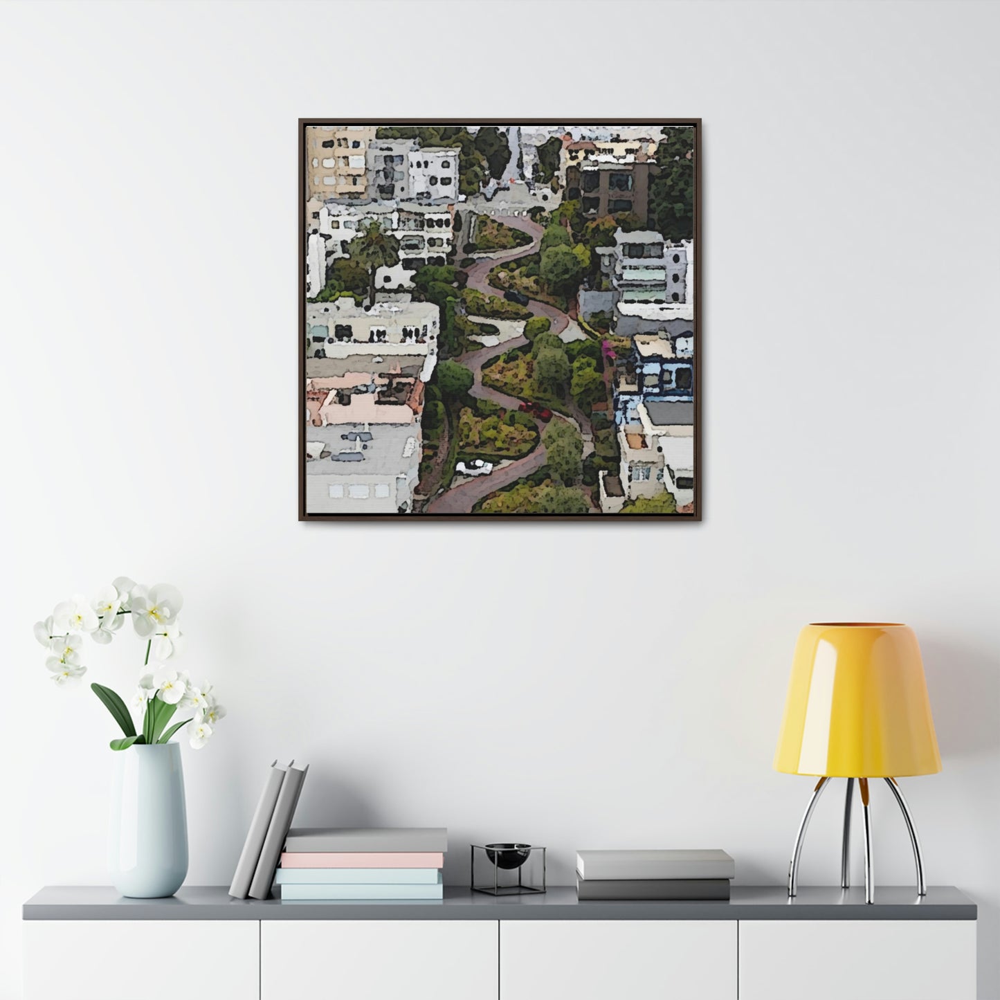 Gallery Canvas Wraps, Square Frame ... A Crazy Street ... 'Eight Winding Curve-Switchbacks' ... "Lombard Street, San Francisco, CA' ... Family Archives: 1970's ... Original Works ...