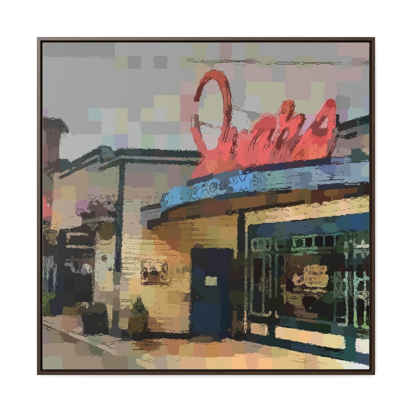 Gallery Canvas Wraps, Square Frame ...  In-A-Hurry & Stressed? ... Remember: Keep "Clam" ... Clam_Happy ...  'Ivars: Seattle Waterfront' ... Personal Archives ... Original Works ...