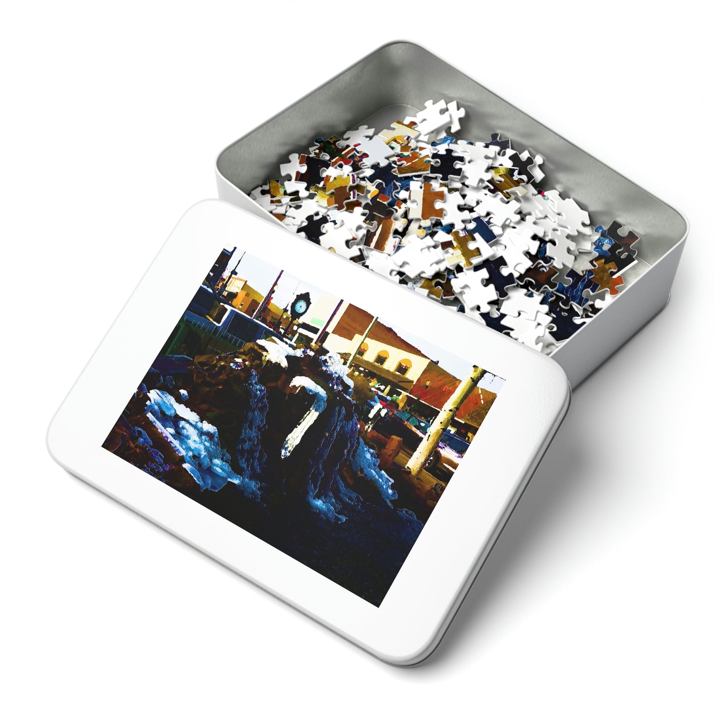 Jigsaw Puzzle (30, 110, 252, 500,1000-Piece) ...  "Ice & Water Sculpted" ... Downtown Grangeville, Idaho ... Adjacent To Irwin Pharmacy ... 5Jan23 ... Original Works ...