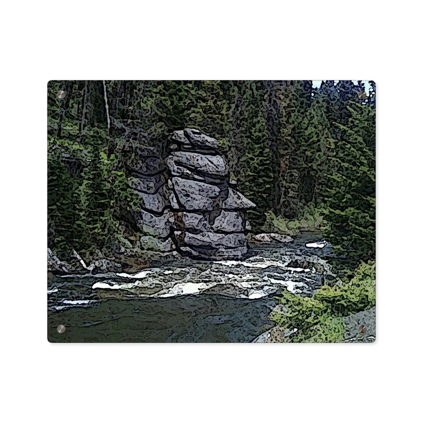 Acrylic Wall Art Panels ... "I Am Innocent" ... Tricky-Dick Immortalized ... Nixon Rock: Along The River ... Central Idaho, Summer 2020 ... Original Works ...
