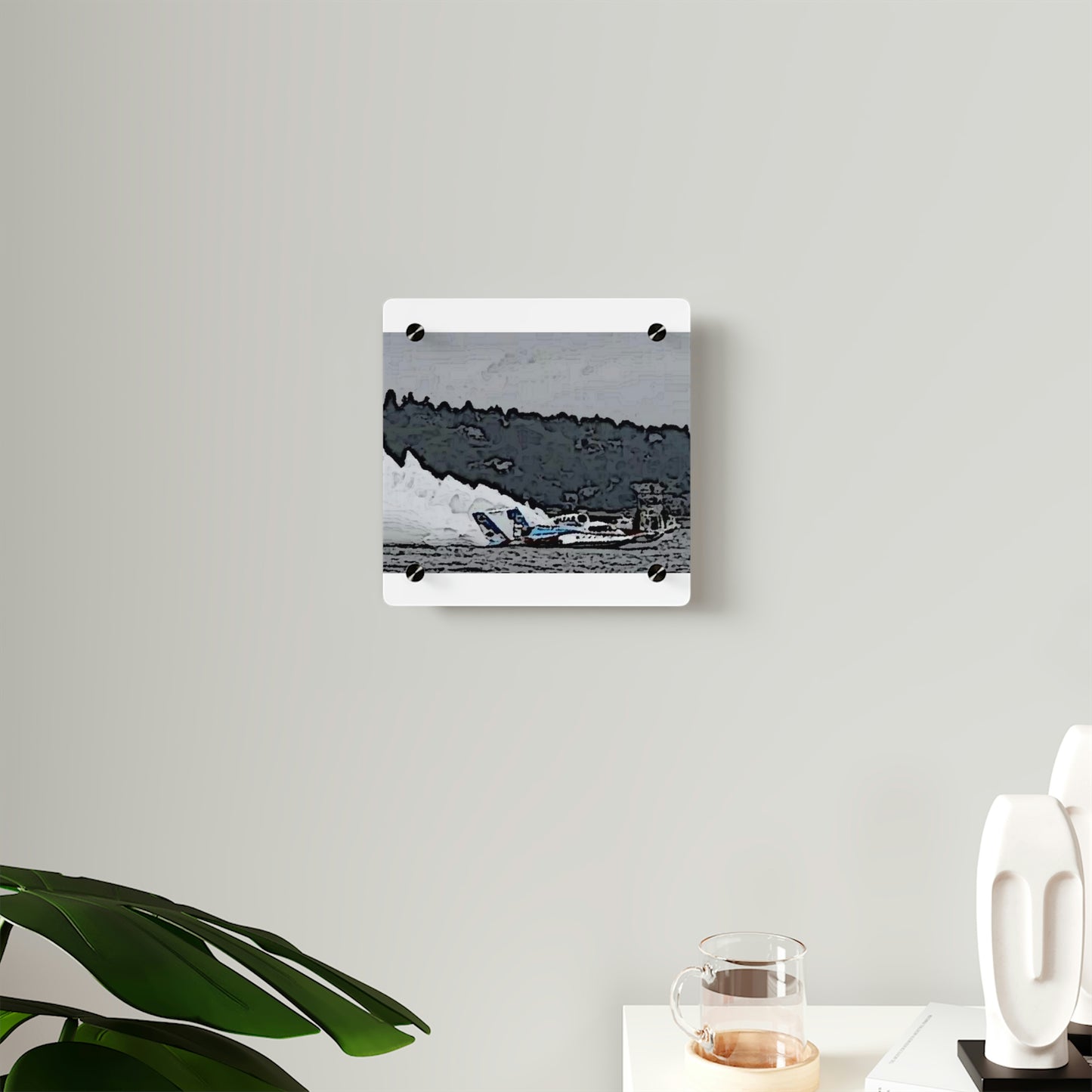 Acrylic Wall Art Panels ... Seattle Columbia Cup On Lake Washington ... "Dave Wilcox Heads For The Win" ... Associate Gift-Photo ... Original Works ...