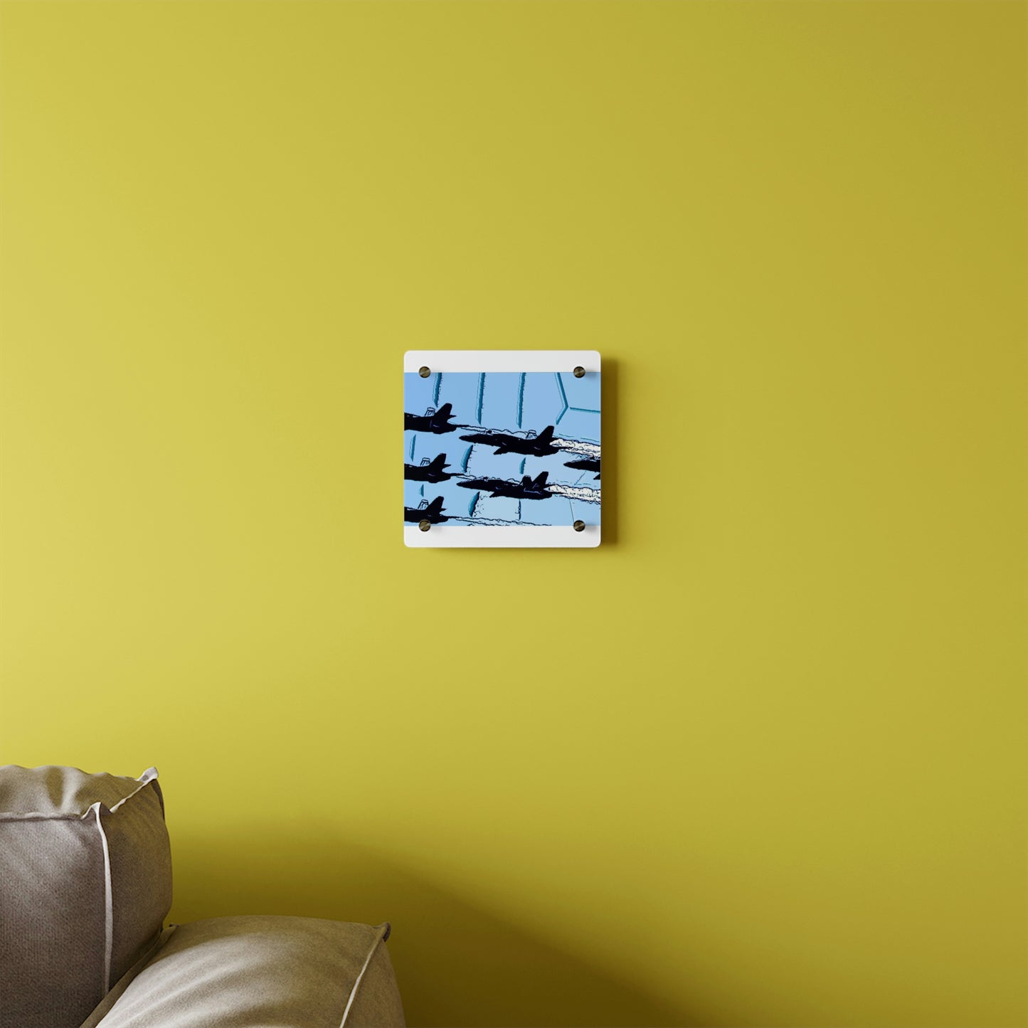 Acrylic Wall Art Panels ... Seattle Seafair ..."Blue Angels Run Over Lake Washington" ... Circa Mid 1980's ... Dr FJ Holt ... Original Works ...