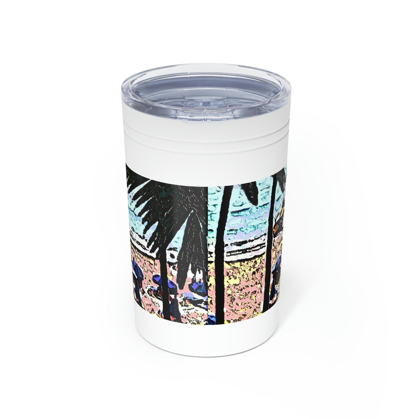 Vacuum Insulated Tumbler, 11oz ... "A Beautiful Beach Amongst The Palms" ... The Outrigger Waikiki, Honolulu, Oahu ... Original Works ...