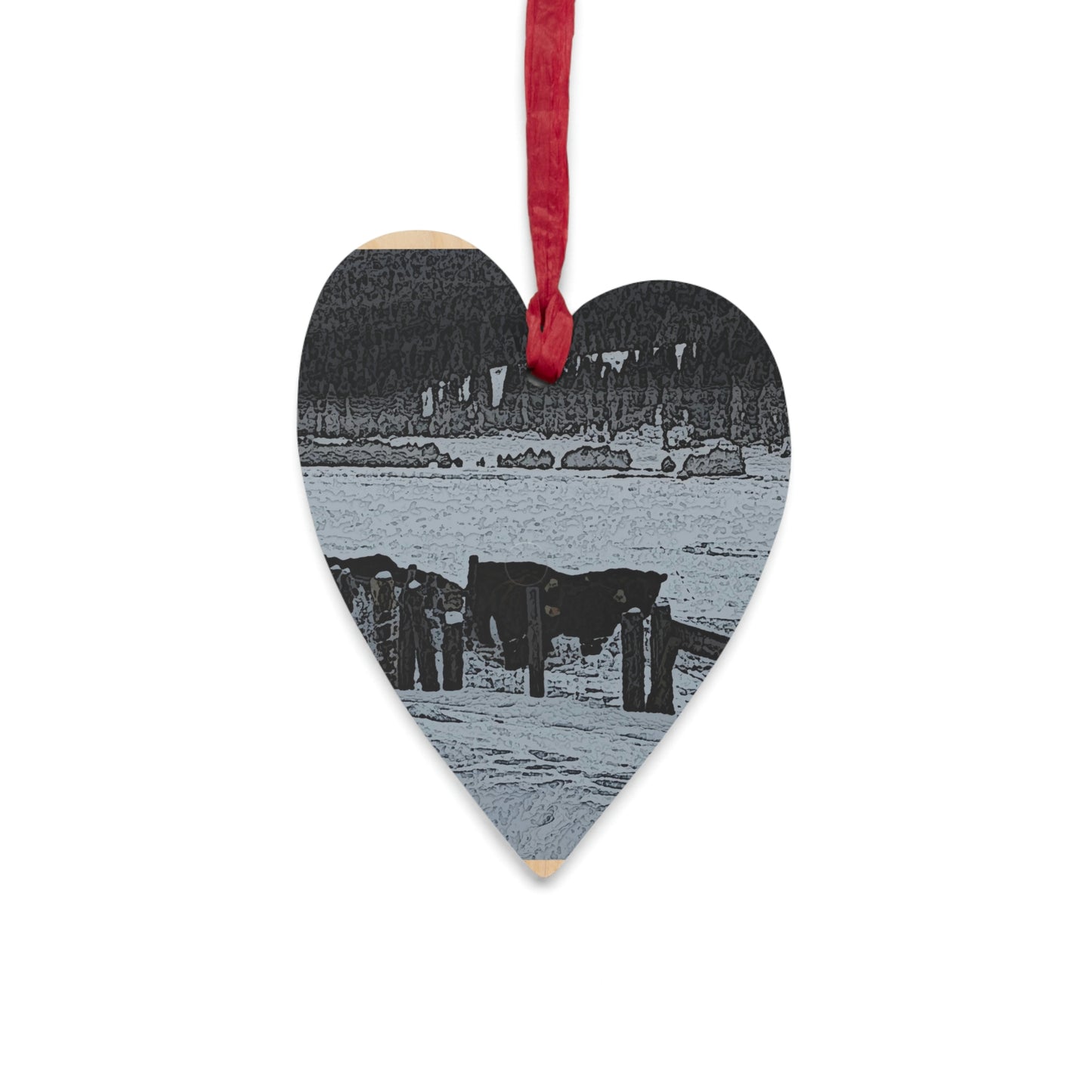 Wooden Ornaments ... A Quiet Morning ... "Along The Red River & Nature Preserve Plateau" ... Jan23 ... Original Works ...