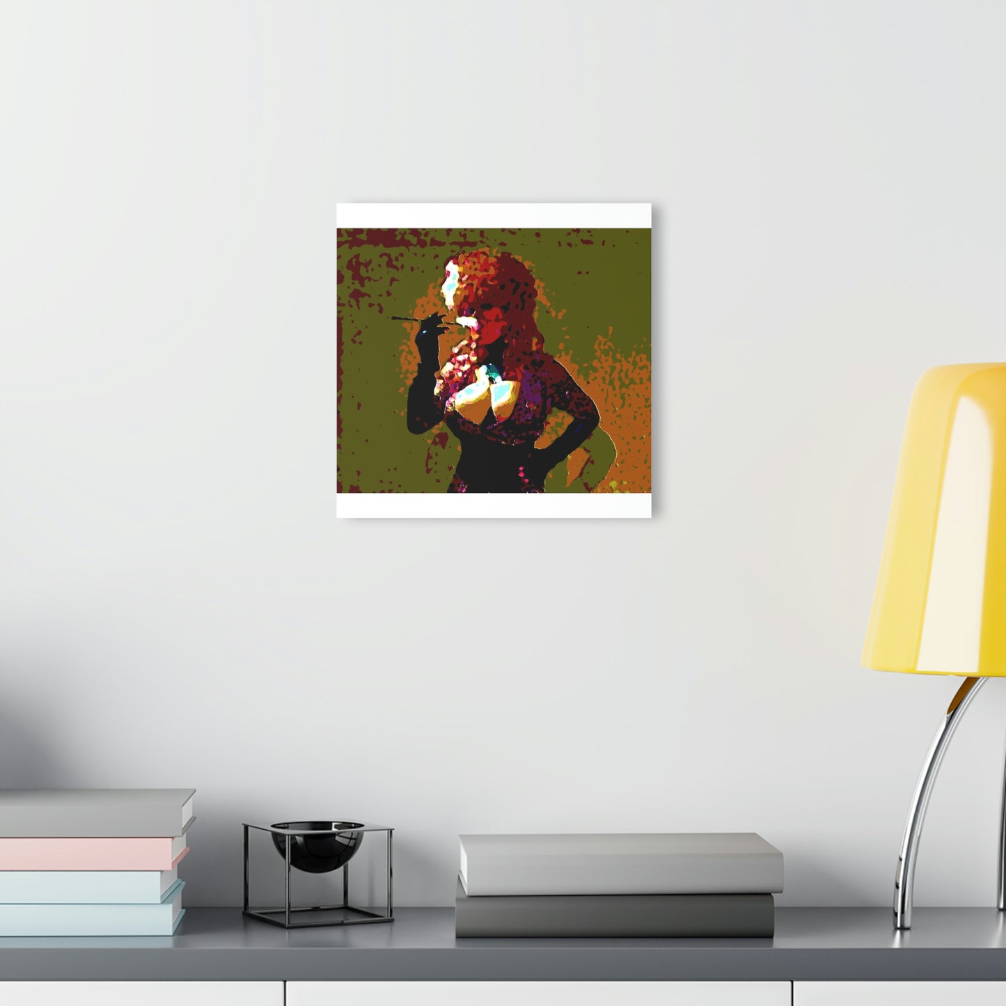 Acrylic Prints (French Cleat Hanging) ...  A Colleague Overseas ... 'Enjoying A Fag' ... Original Works ... "April Fools 2023" ... Hot-Tranny-Smoke ...