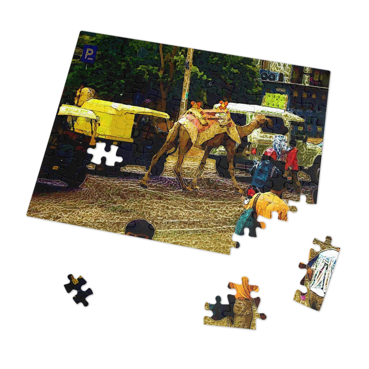 Jigsaw Puzzle (30, 110, 252, 500,1000-Piece) ... "Truckin'-Up-To-Buffalo ... 'Oops - Wrong Country' ... Truckin'-Up-To-New Delll -'E' ... " ... (Delhi, India) ... 5July2007. Original Works ...